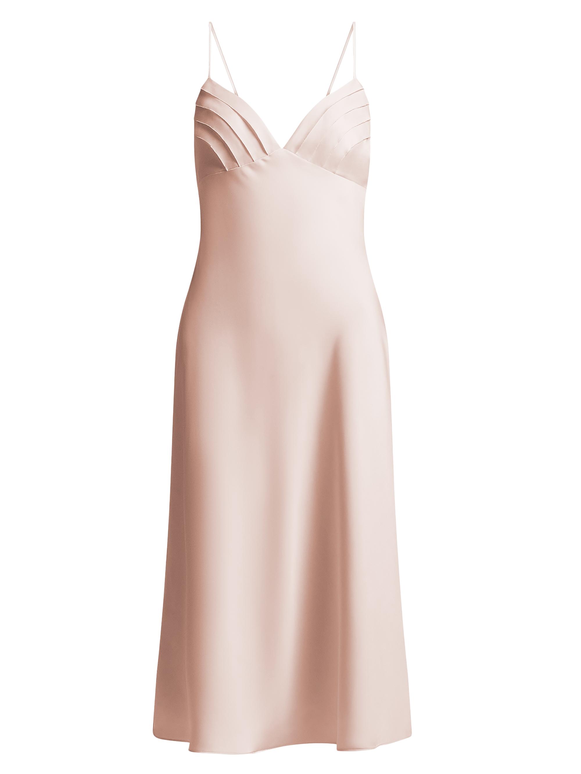 BCBGMAXAZRIA Women's Mona Satin Midi Dress - Peach Blush