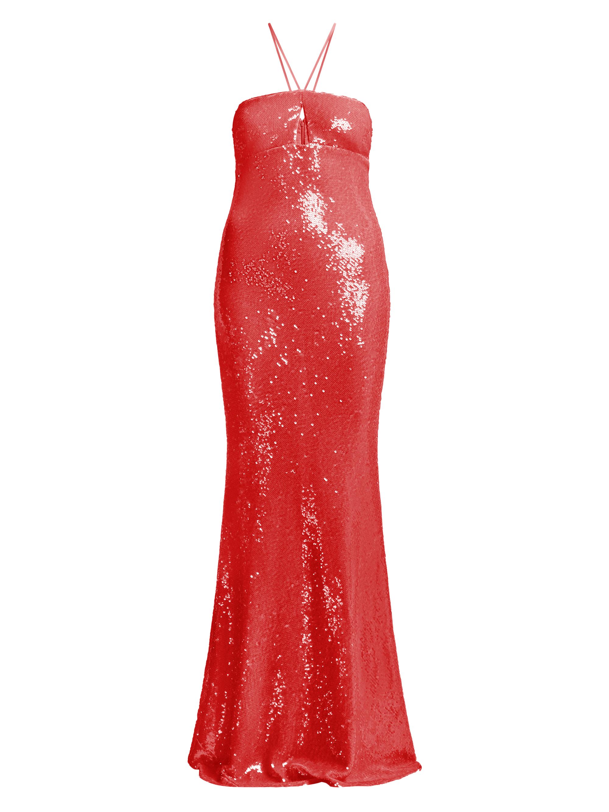 BCBGMAXAZRIA Women's Colette Sequined Mermaid Gown - Candy Pink