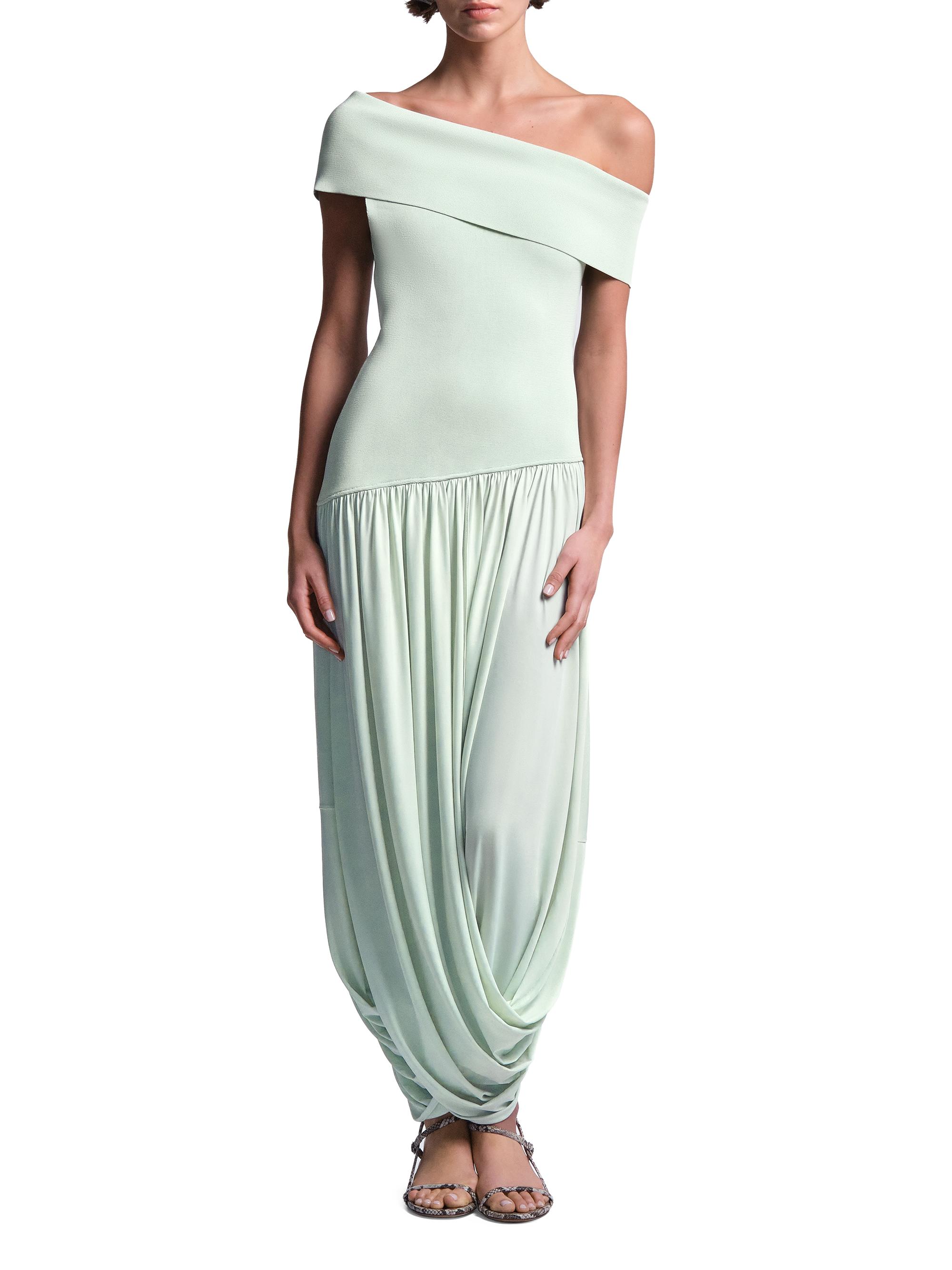 BCBGMAXAZRIA Women's Myla Draped Jersey One-Shoulder Maxi Dress - Pistachio | Thumbnail 2