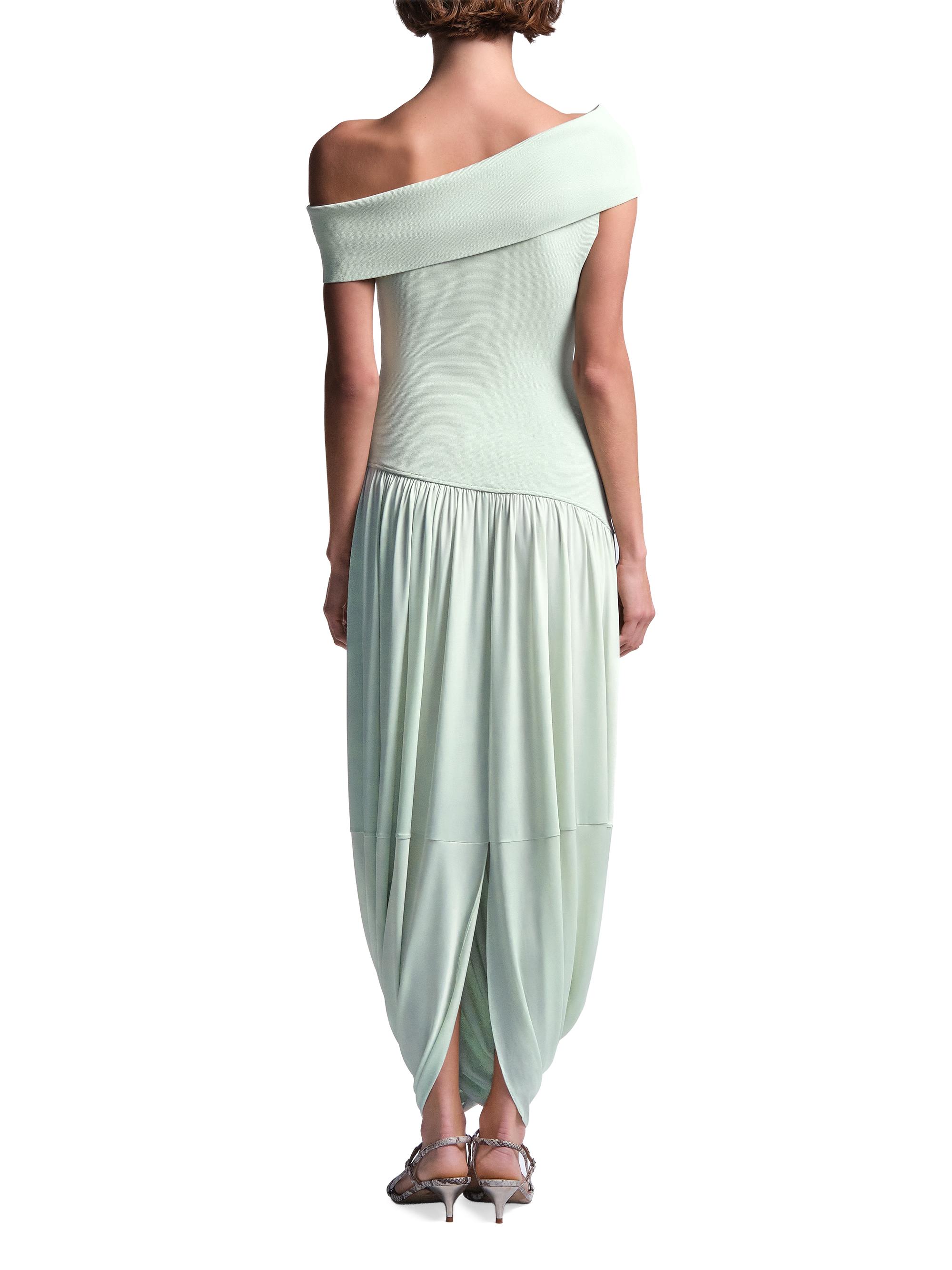 BCBGMAXAZRIA Women's Myla Draped Jersey One-Shoulder Maxi Dress - Pistachio | Thumbnail 5