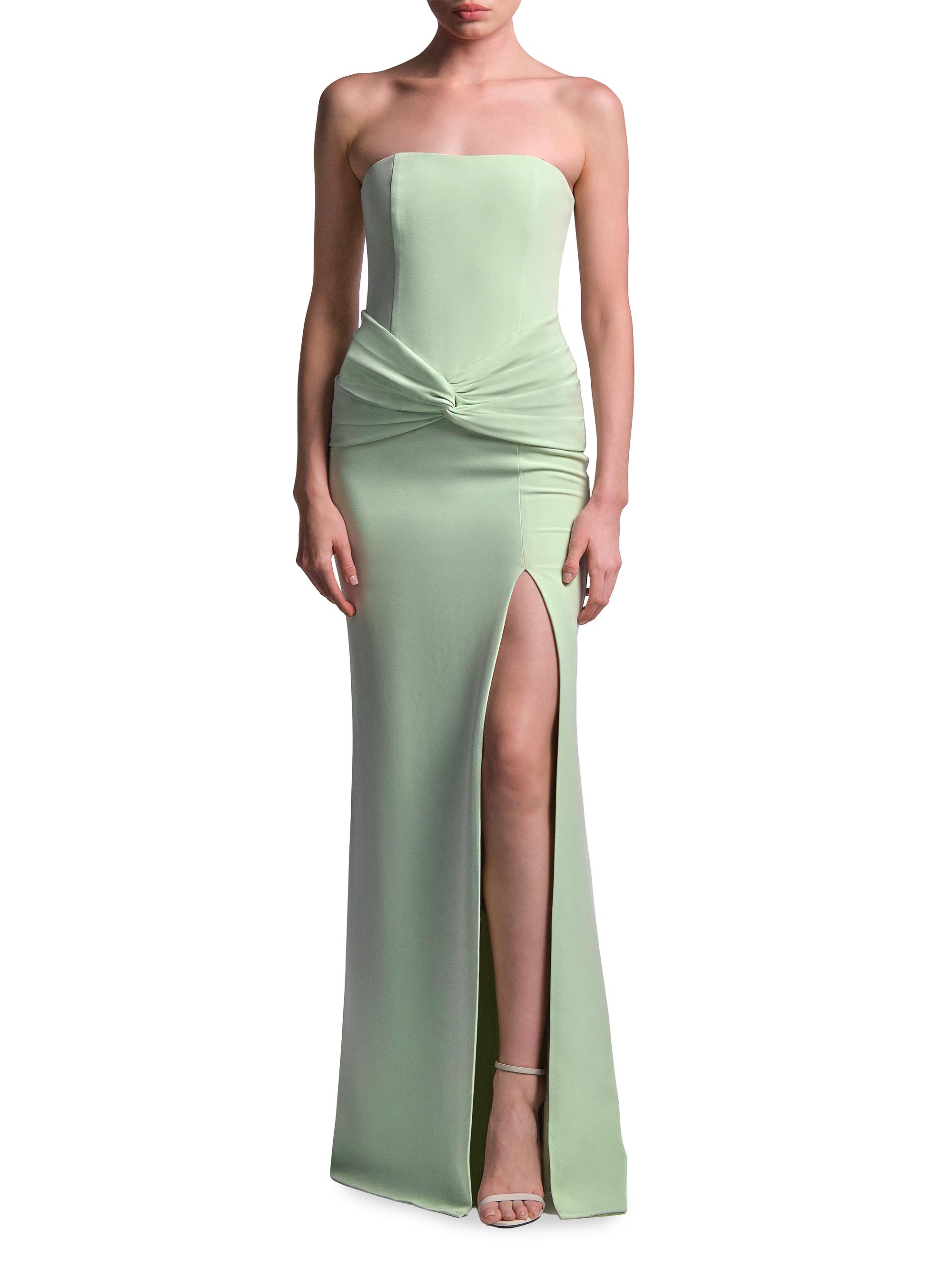 BCBGMAXAZRIA Women's Sylvia Ruched Strapless Mermaid Gown - Pistachio | Thumbnail 2