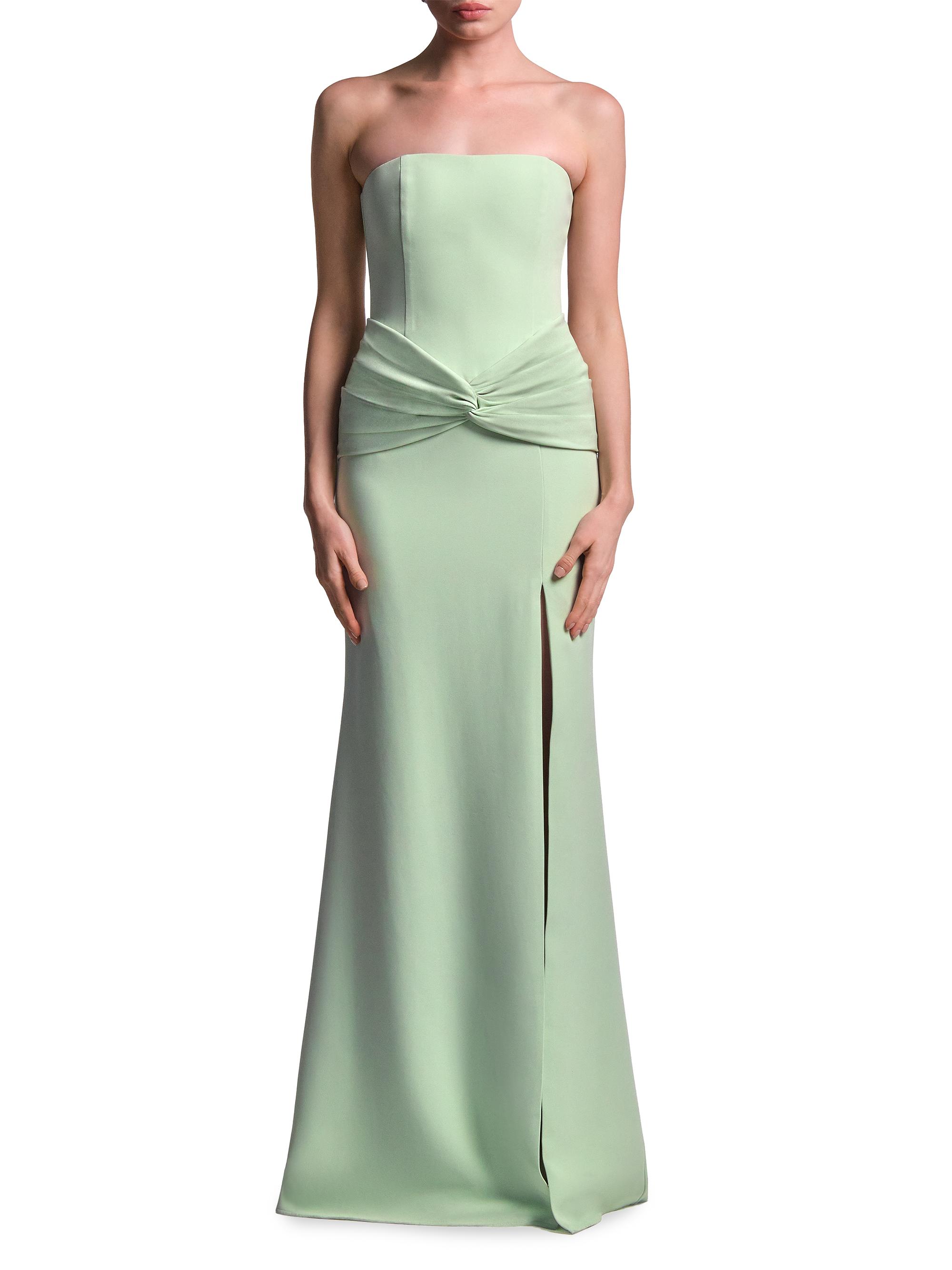 BCBGMAXAZRIA Women's Sylvia Ruched Strapless Mermaid Gown - Pistachio | Thumbnail 3