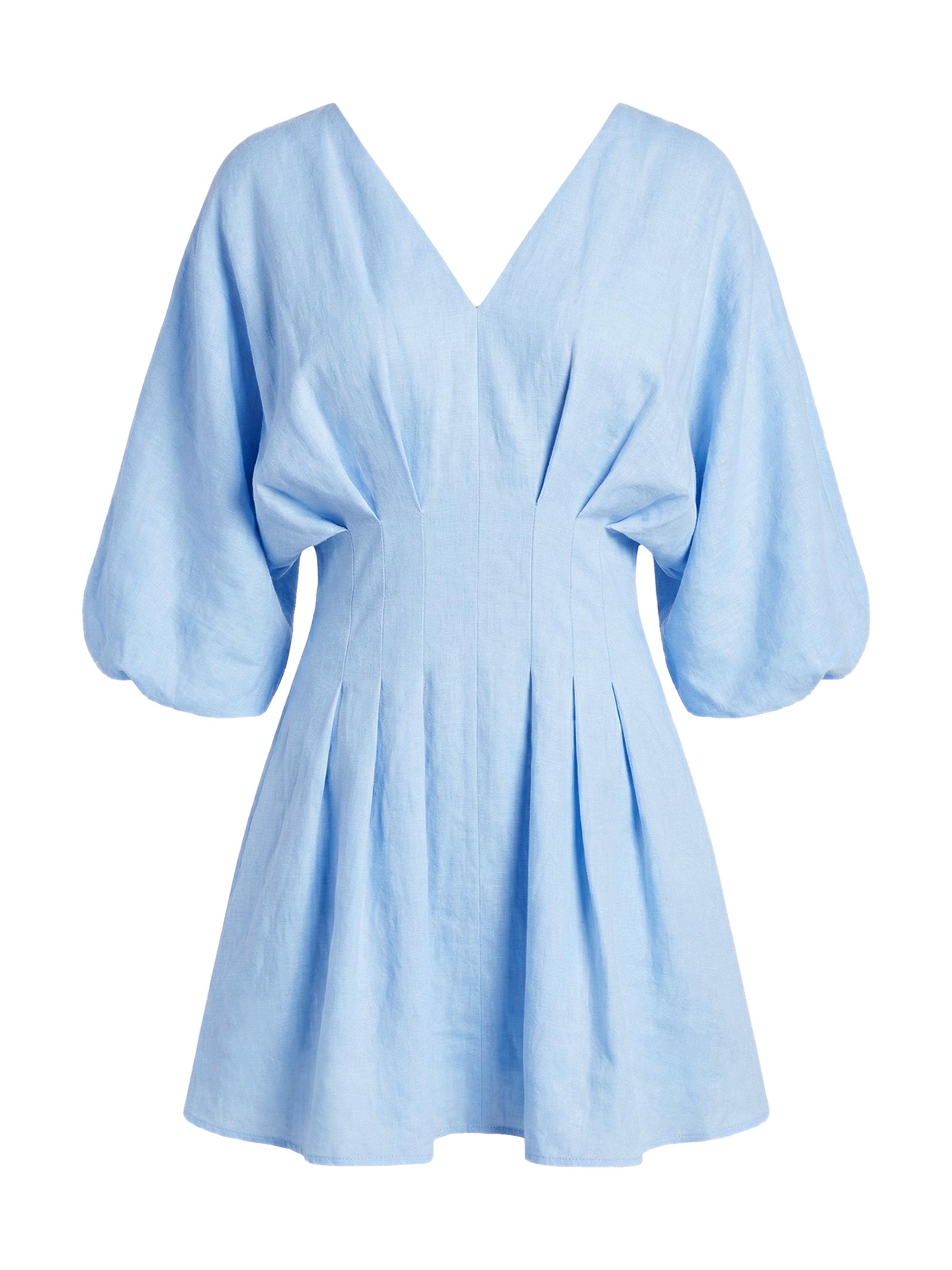Nicholas the Label Women's Nicoline Linen Pleated Minidress - Sky