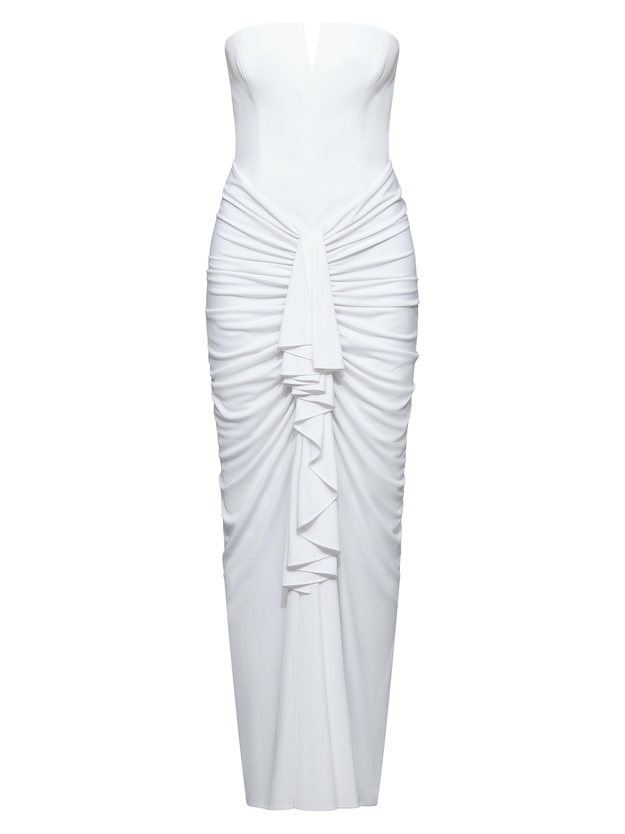 Et Ochs Women's Selena Ruched Strapless Gown - Optic White