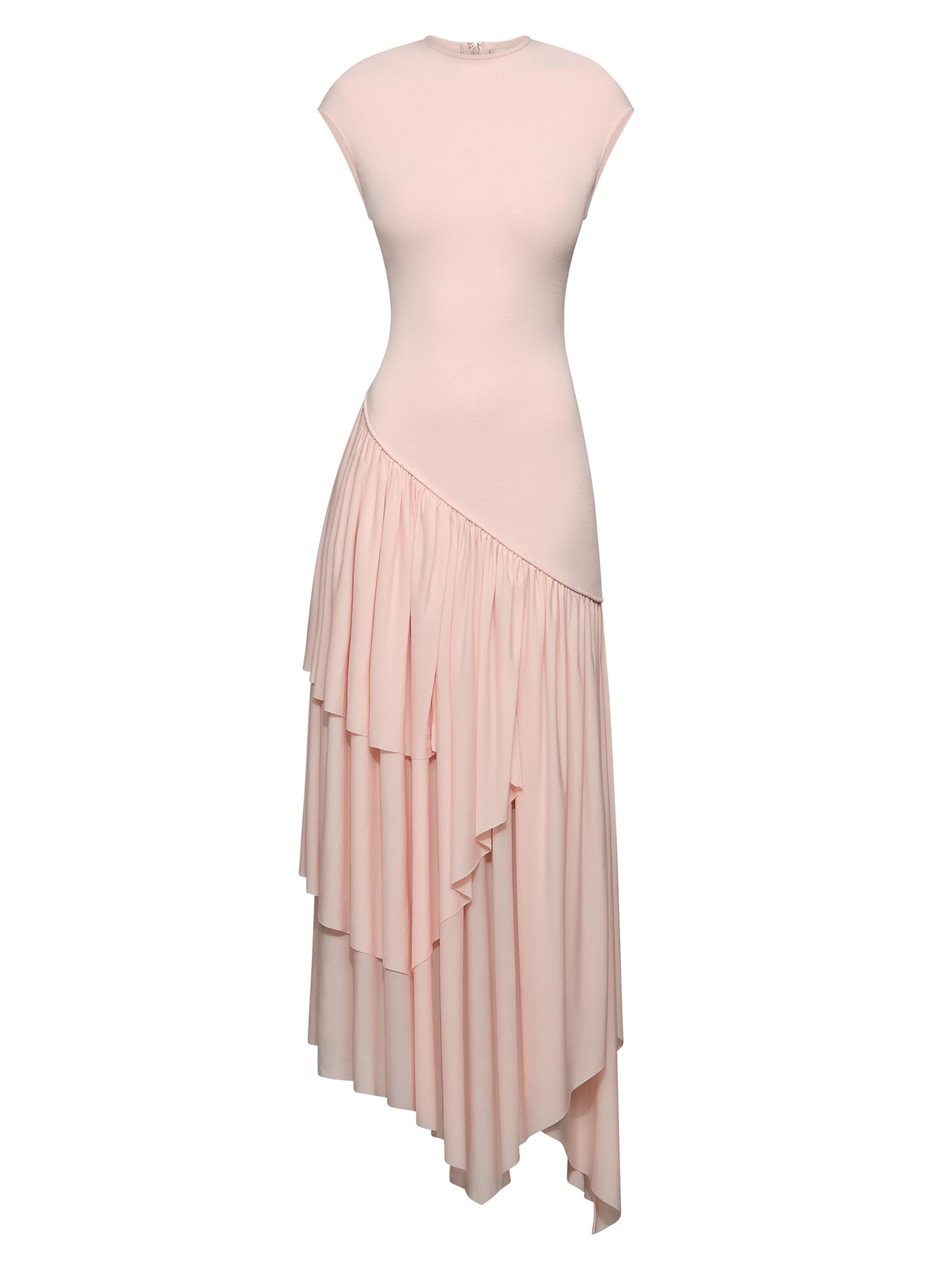 Et Ochs Women's Elowen Asymmetric Knit Combo Maxi Dress - Blush