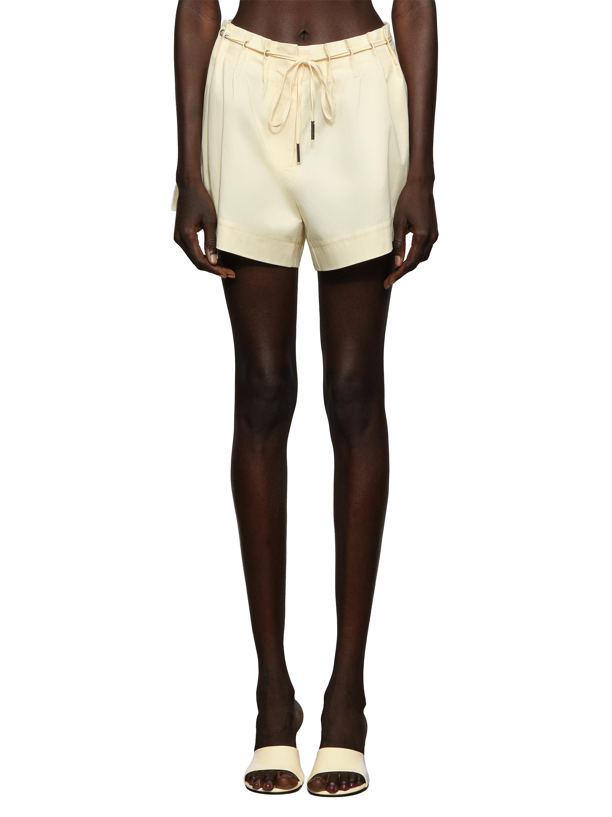Et Ochs Women's Ripley Stretch-Cotton Drawstring Shorts - Wax | Thumbnail 3