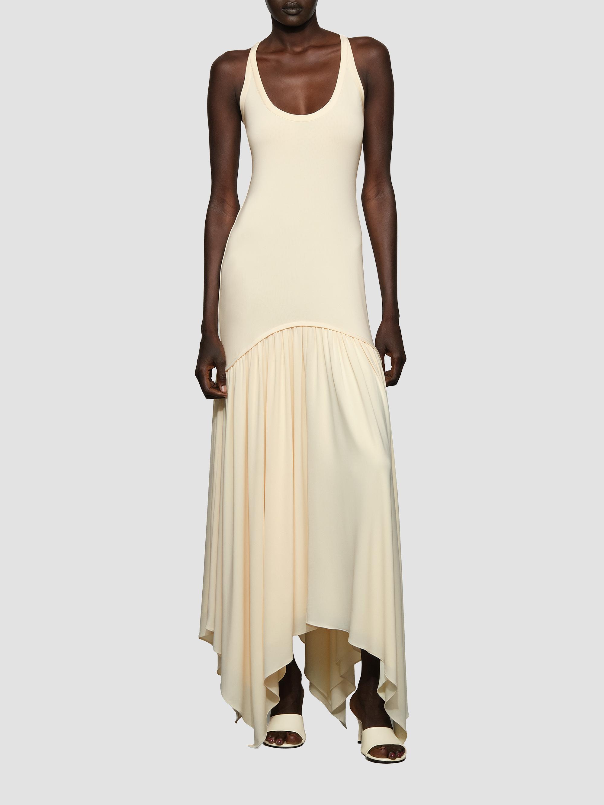 Ramona Asymmetric Stretch Jersey Scoopneck Maxi Dress