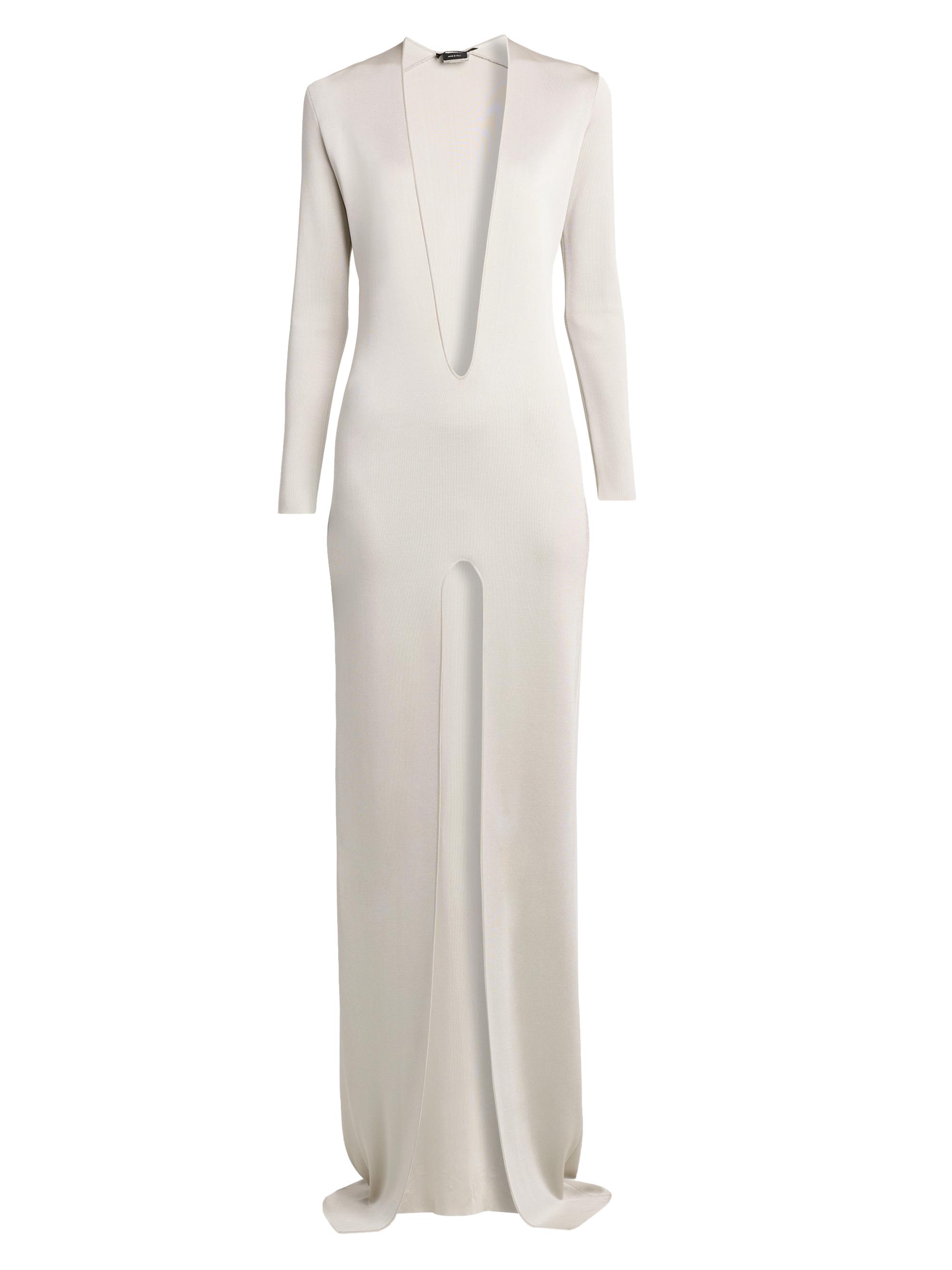 TOM FORD Women's V-Neck Slit Maxi-Dress - Tcp Platino