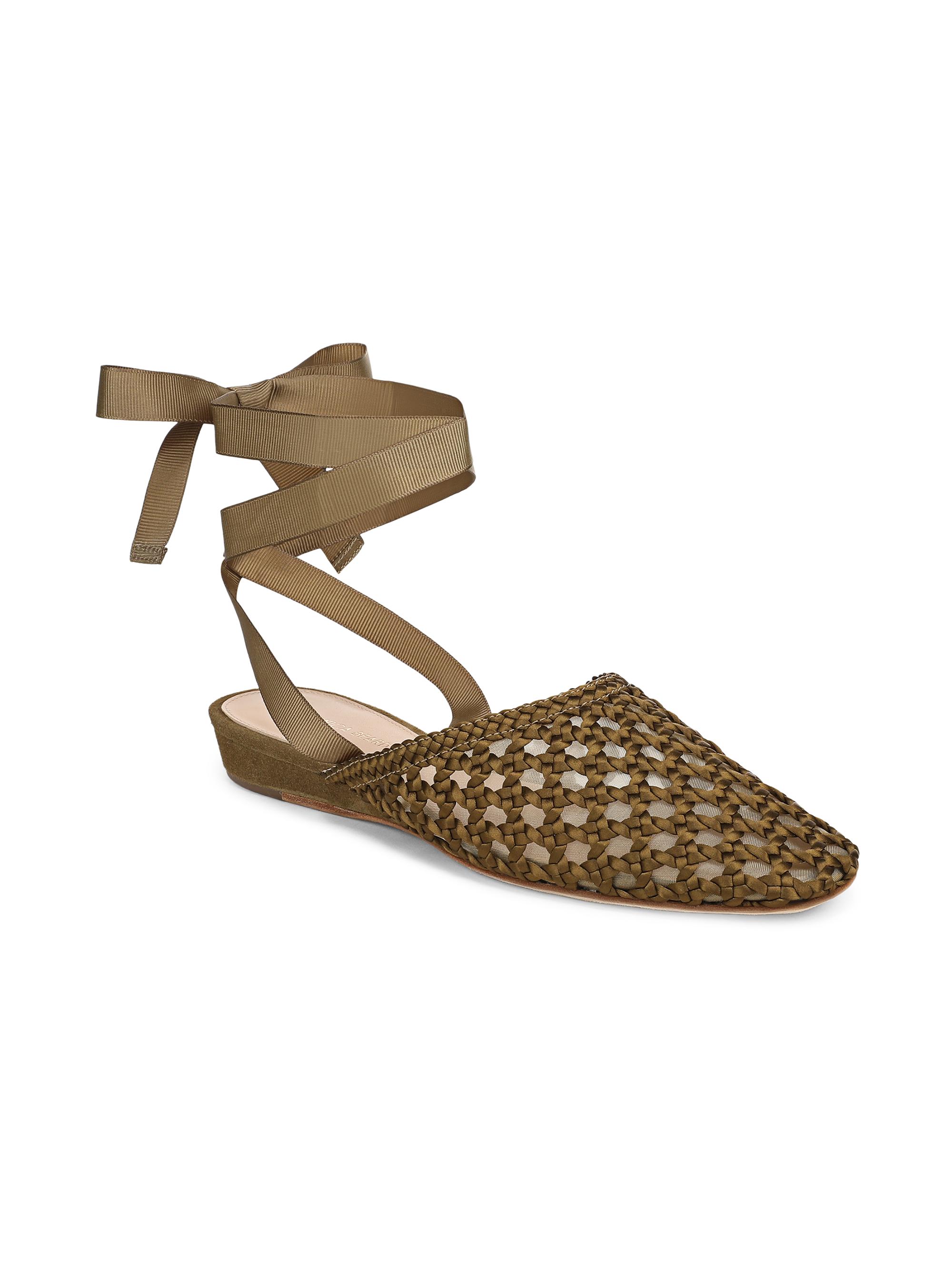 Veronica Beard Women's Malia Satin Mules - Fennel Green | Thumbnail 2