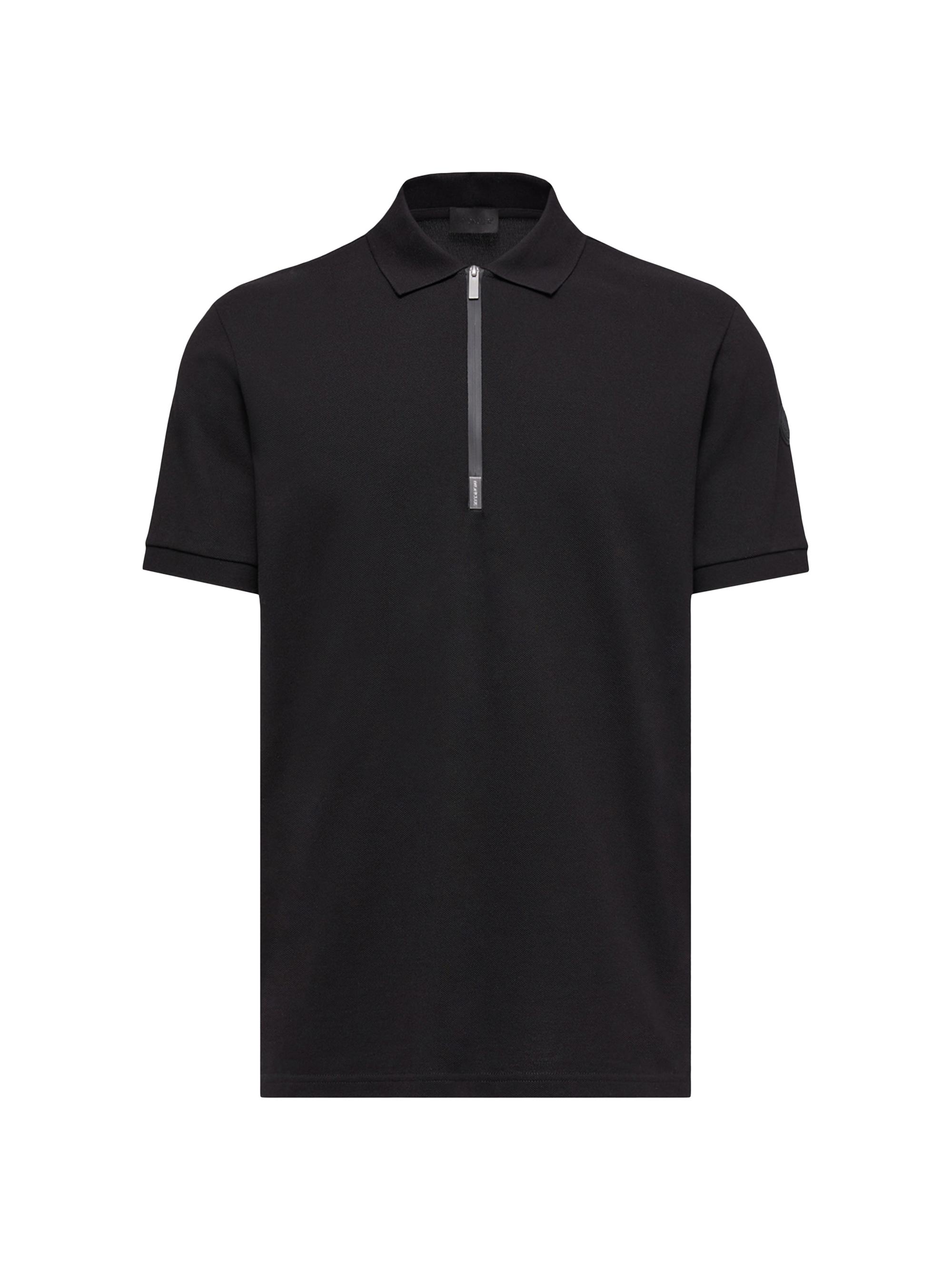 Moncler Logo Pique-Cotton Polo Shirt | Saks Fifth Avenue