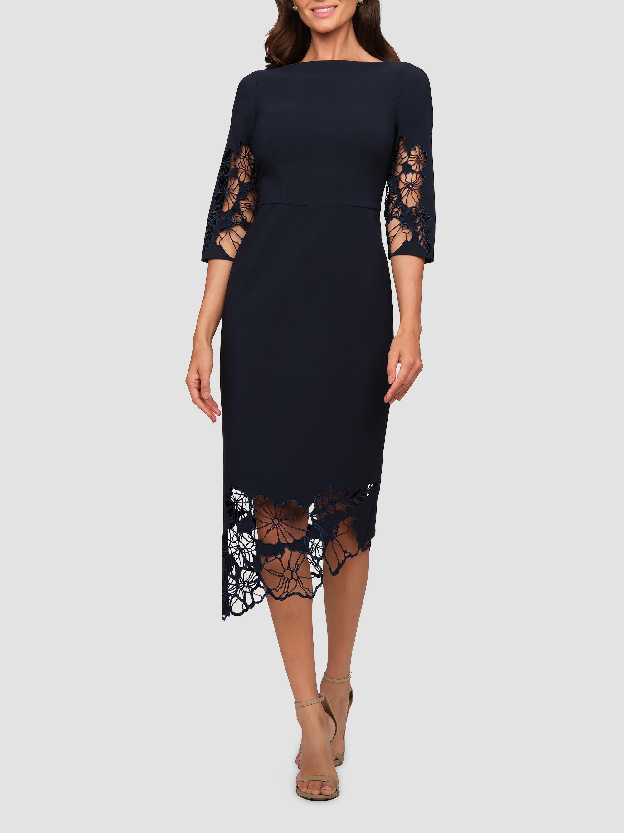 kay unger floral lace midi dress Opulent florals for a luxurious winter. Introducing a new season on  kayunger.com 