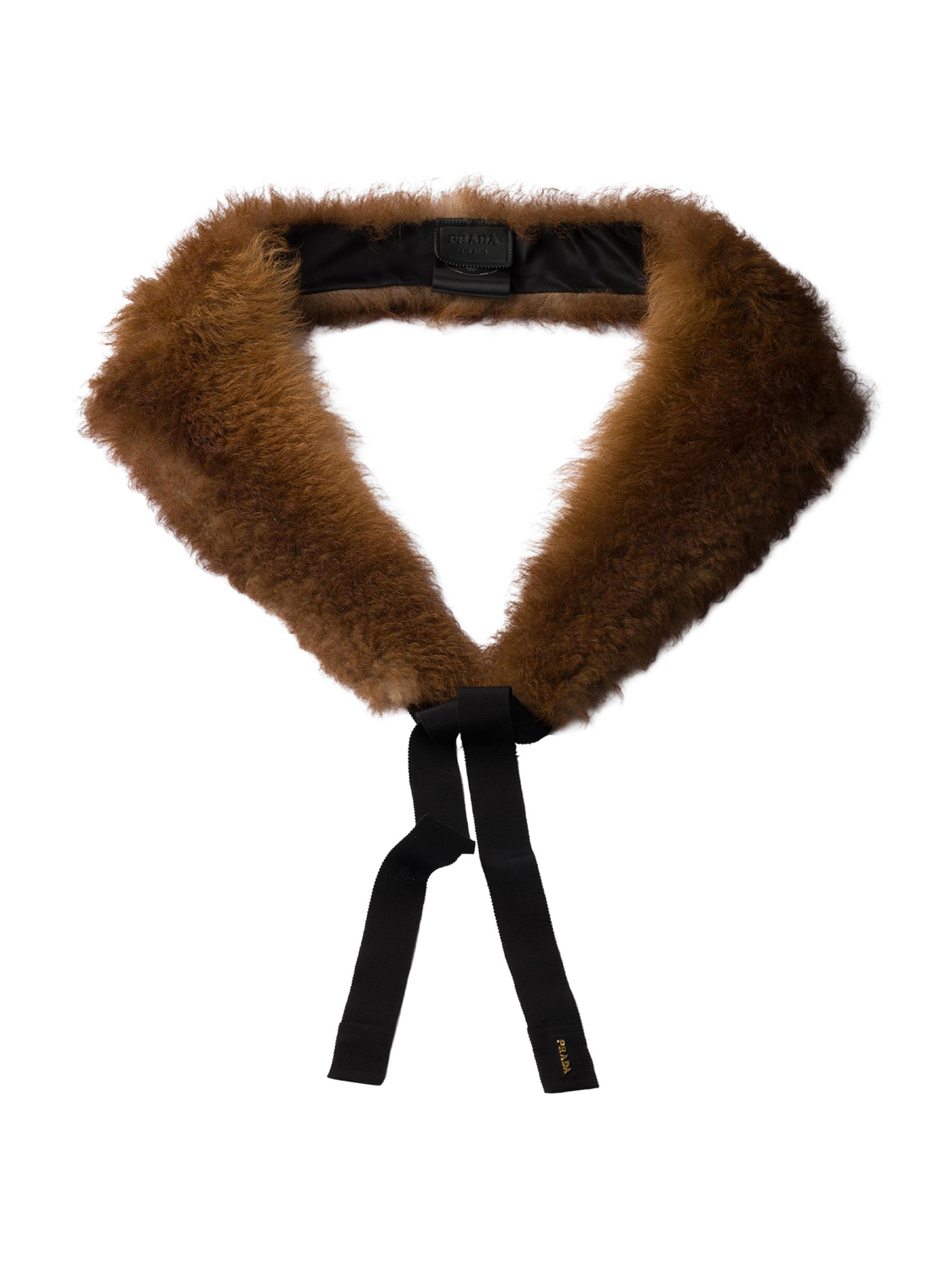 Prada Women's Shearling Collar - Brown