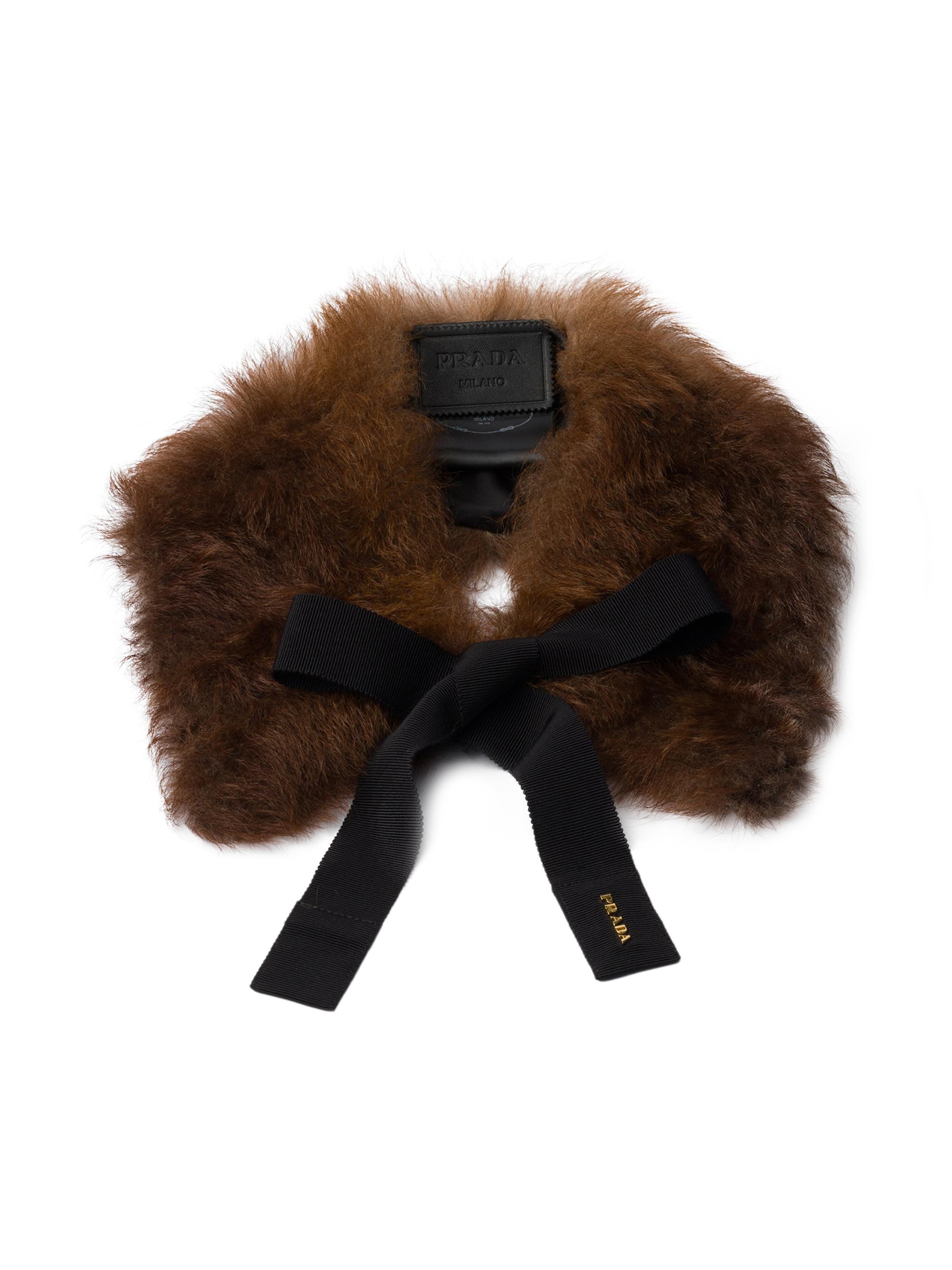 Prada Women's Shearling Collar - Brown