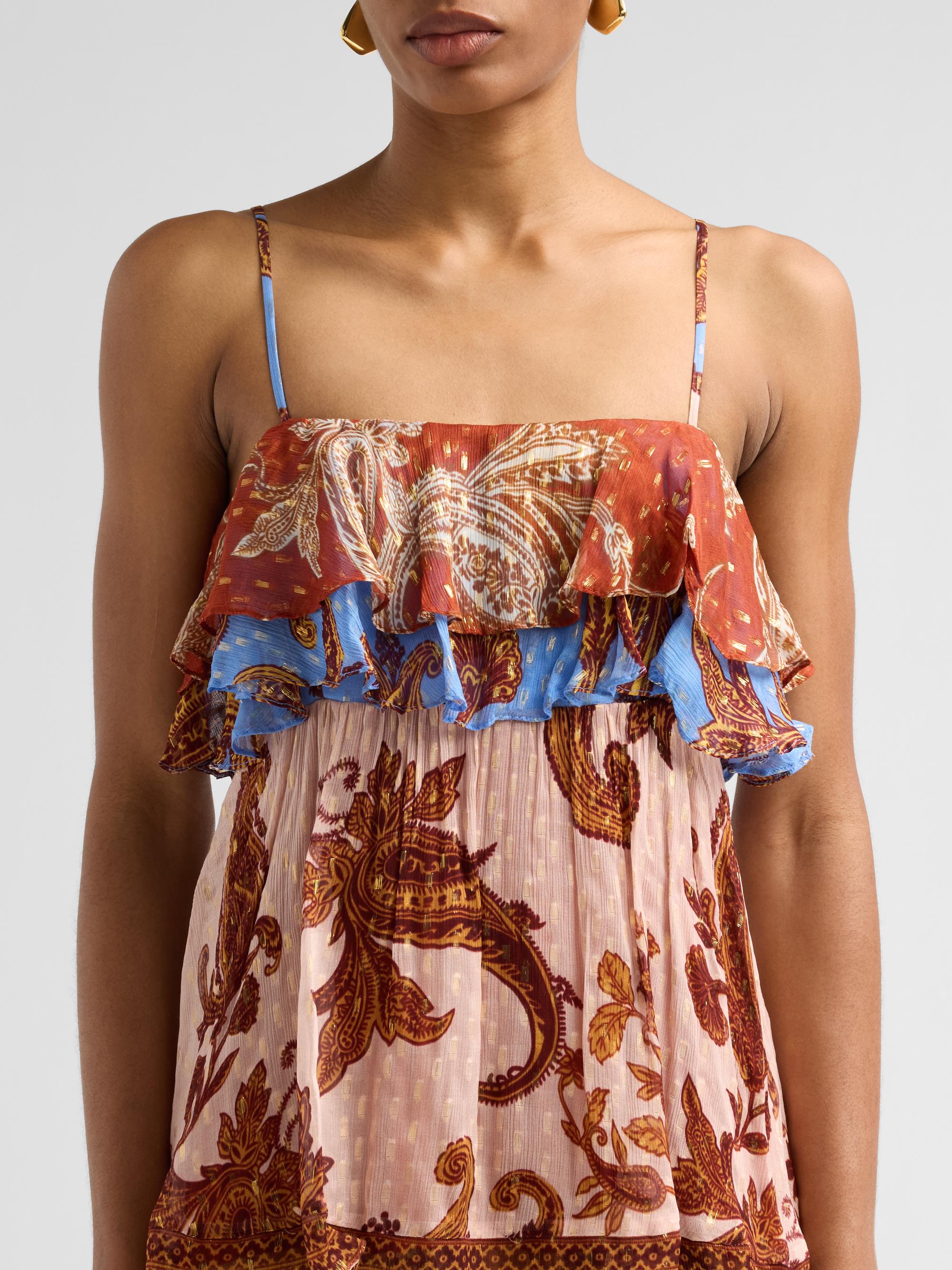 Hemant & Nandita Printed Tiered Maxi Dress | Saks Fifth Avenue
