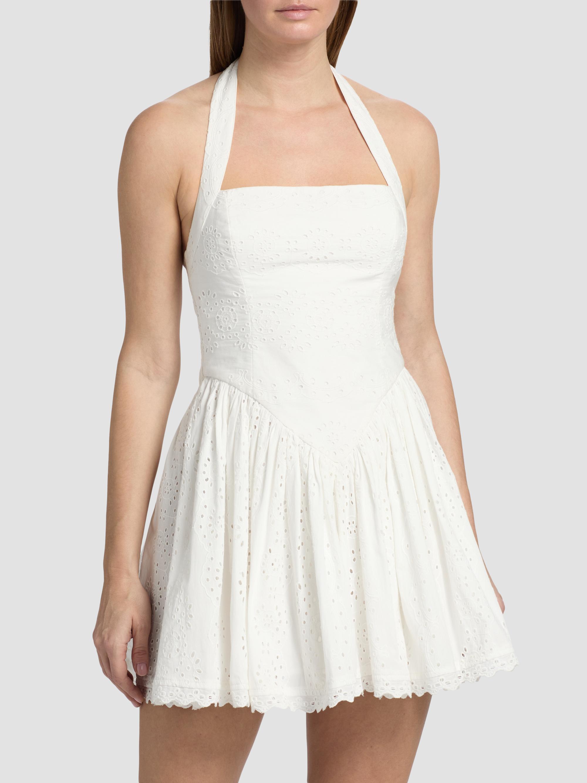 Hemant & Nandita Women's Embroidered Cotton Corset Minidress - | Thumbnail 3