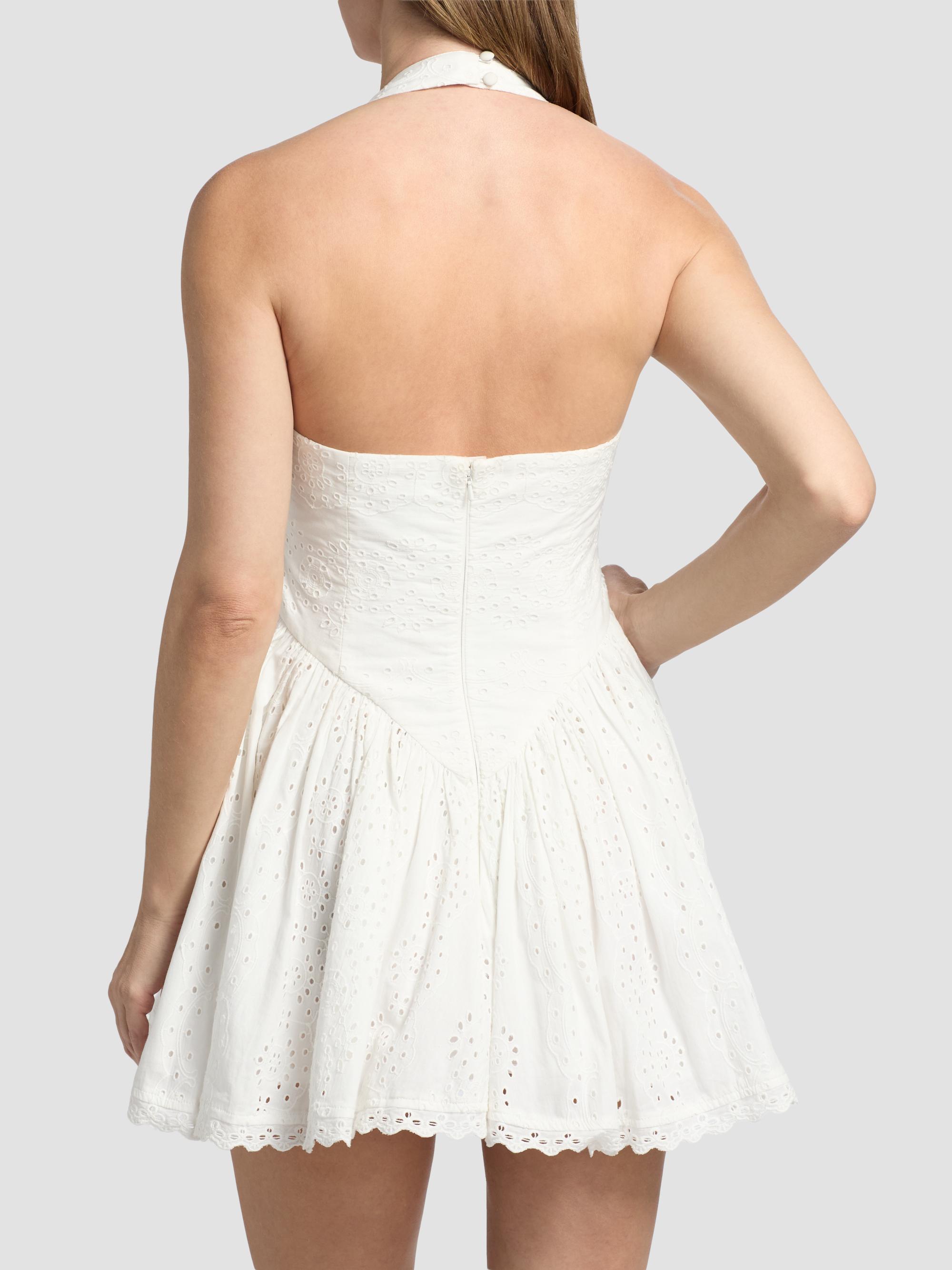 Hemant & Nandita Women's Embroidered Cotton Corset Minidress - | Thumbnail 5