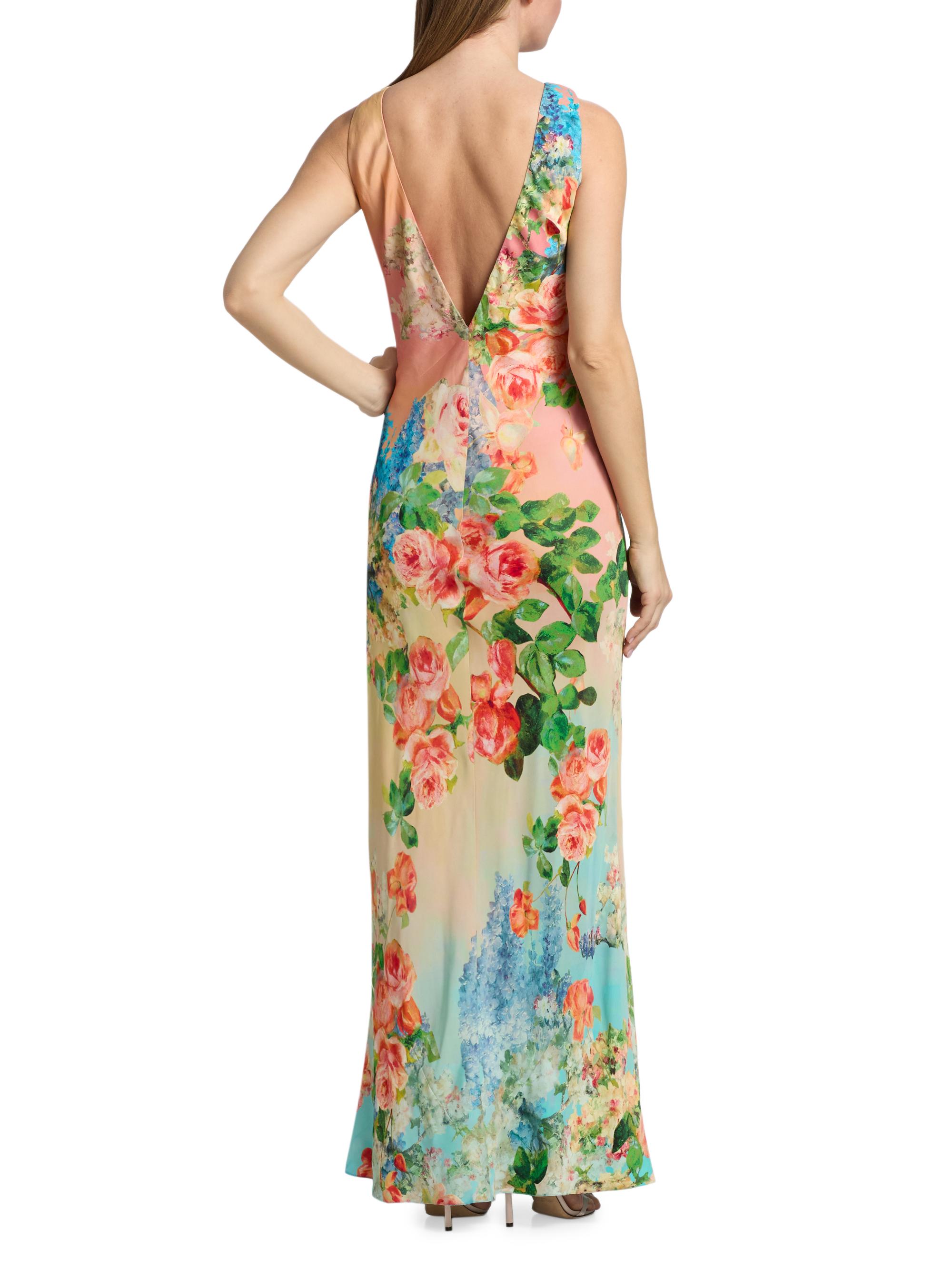 Hemant & Nandita Women's Floral Column Maxi Dress | Thumbnail 5