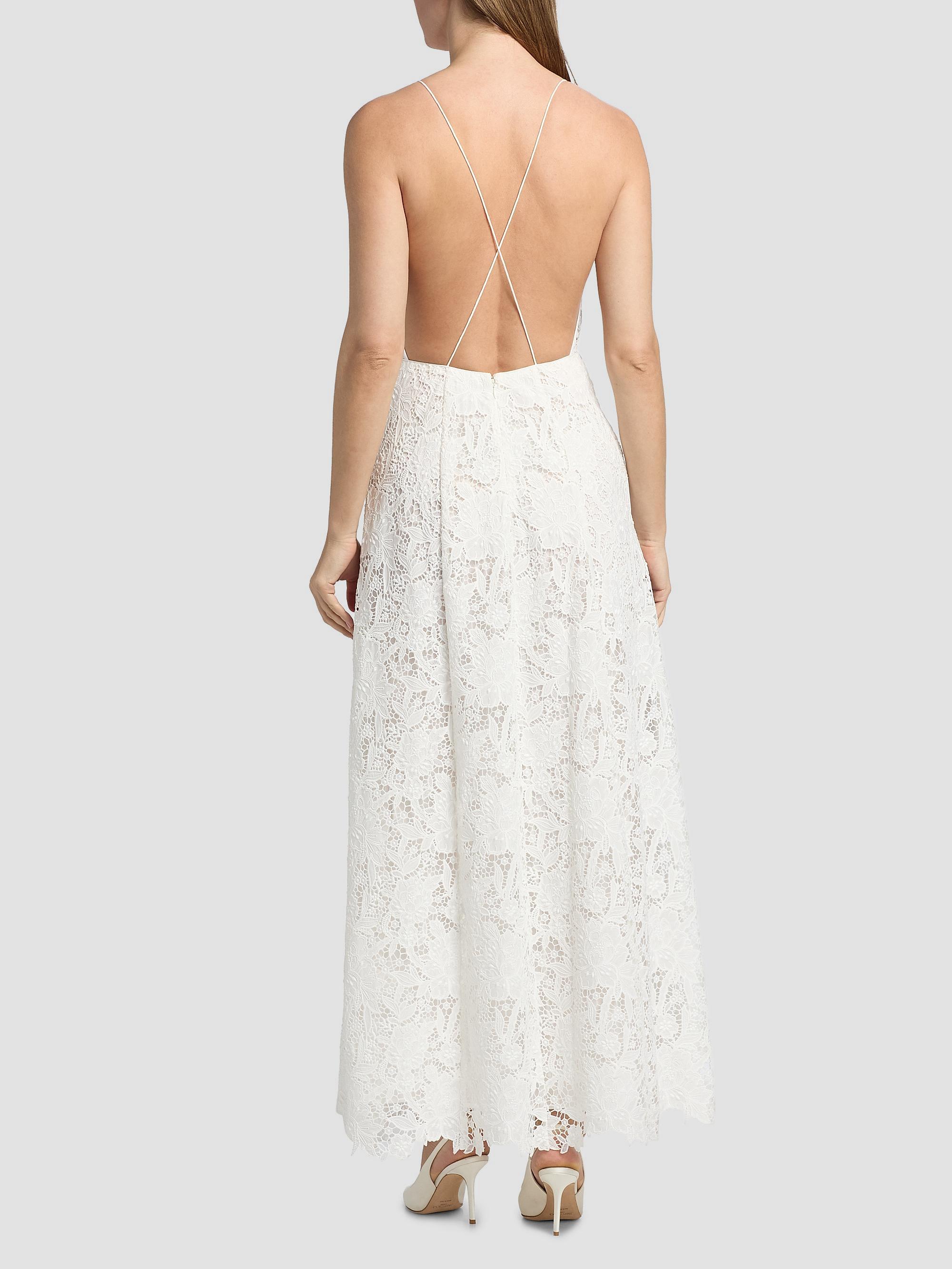 Ronny Kobo Women's Kim Embroidered Plunging V-Neck Maxi Dress - White | Thumbnail 5