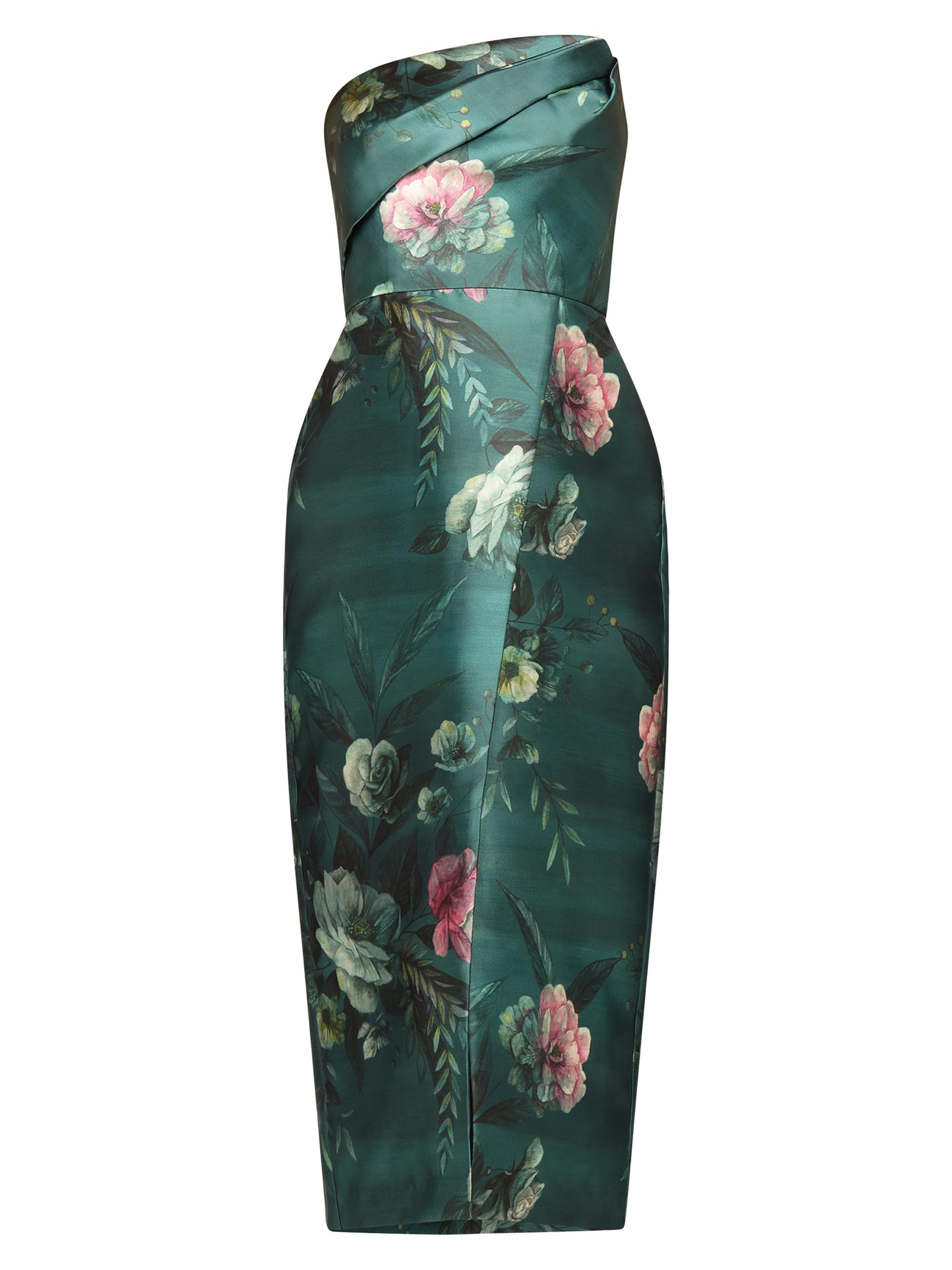 Kay Unger Women's Amelie Floral Tea-Length Dress - Light Emerald | Thumbnail 7