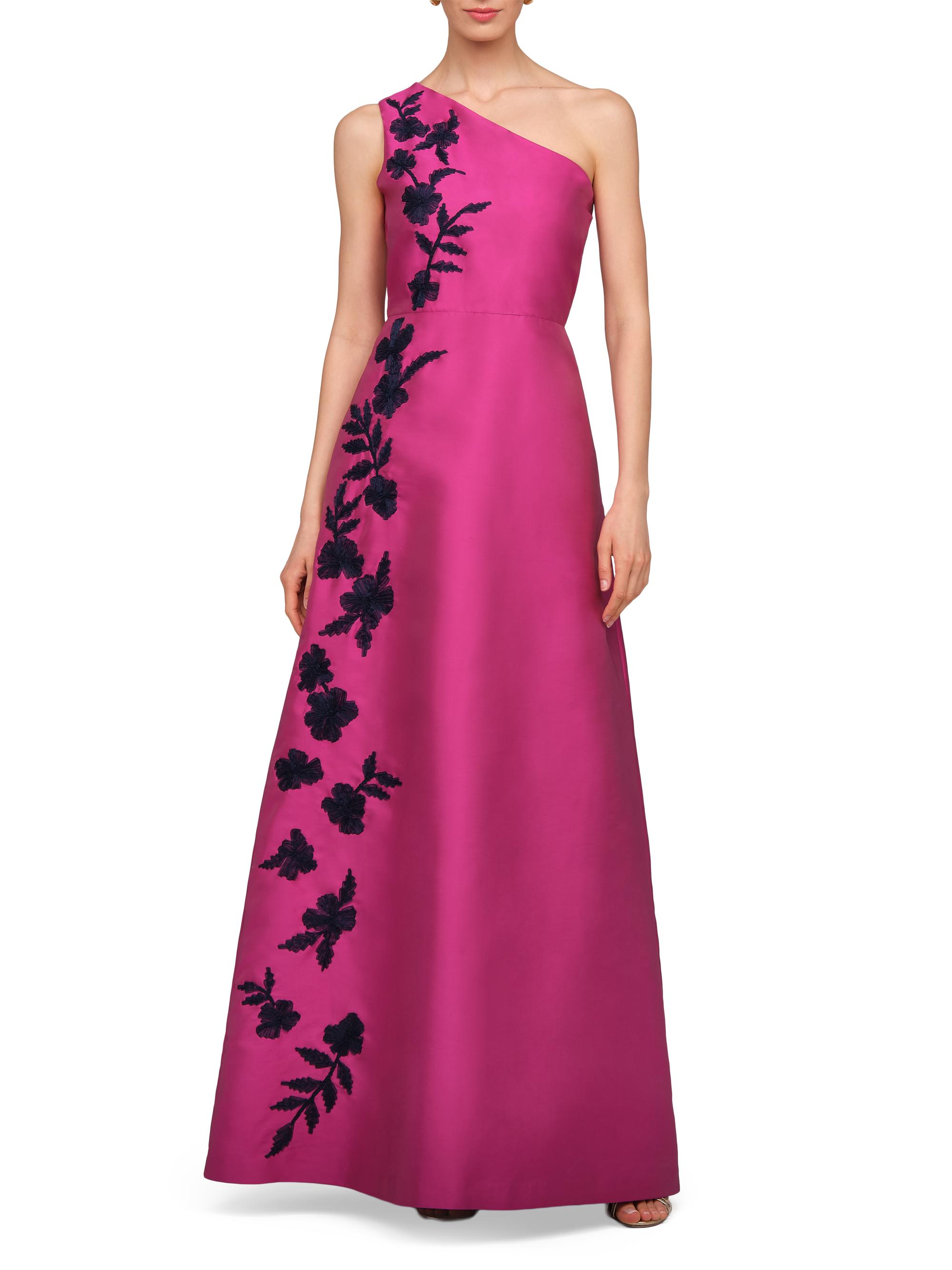 Kay Unger Madelyn Embroidered A-Line Gown | Saks Fifth Avenue