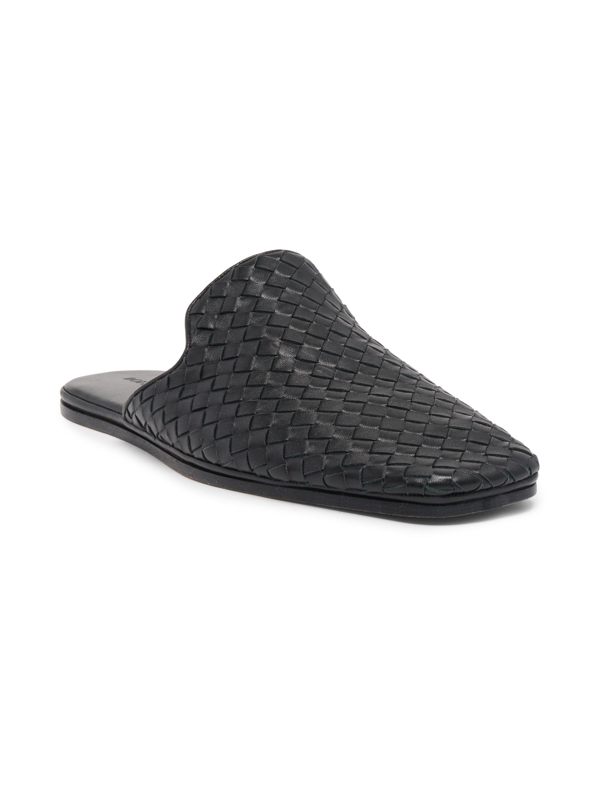 Bottega Veneta Men's Palazzo Intrecciato Leather Mules - Black | Thumbnail 2
