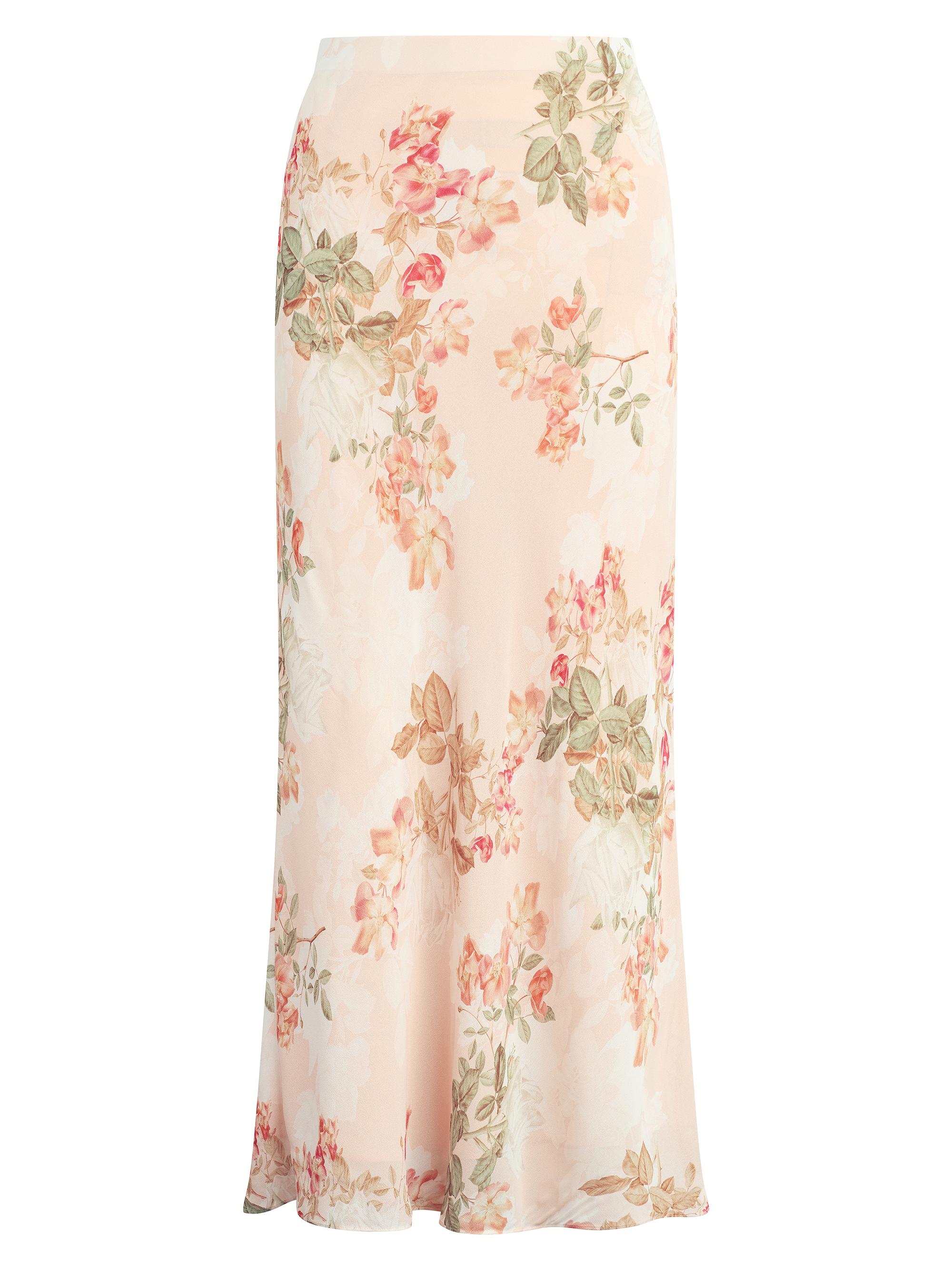 Favorite Daughter Women's The Favorite Floral Georgette Maxi Skirt - Light Peach Roseg