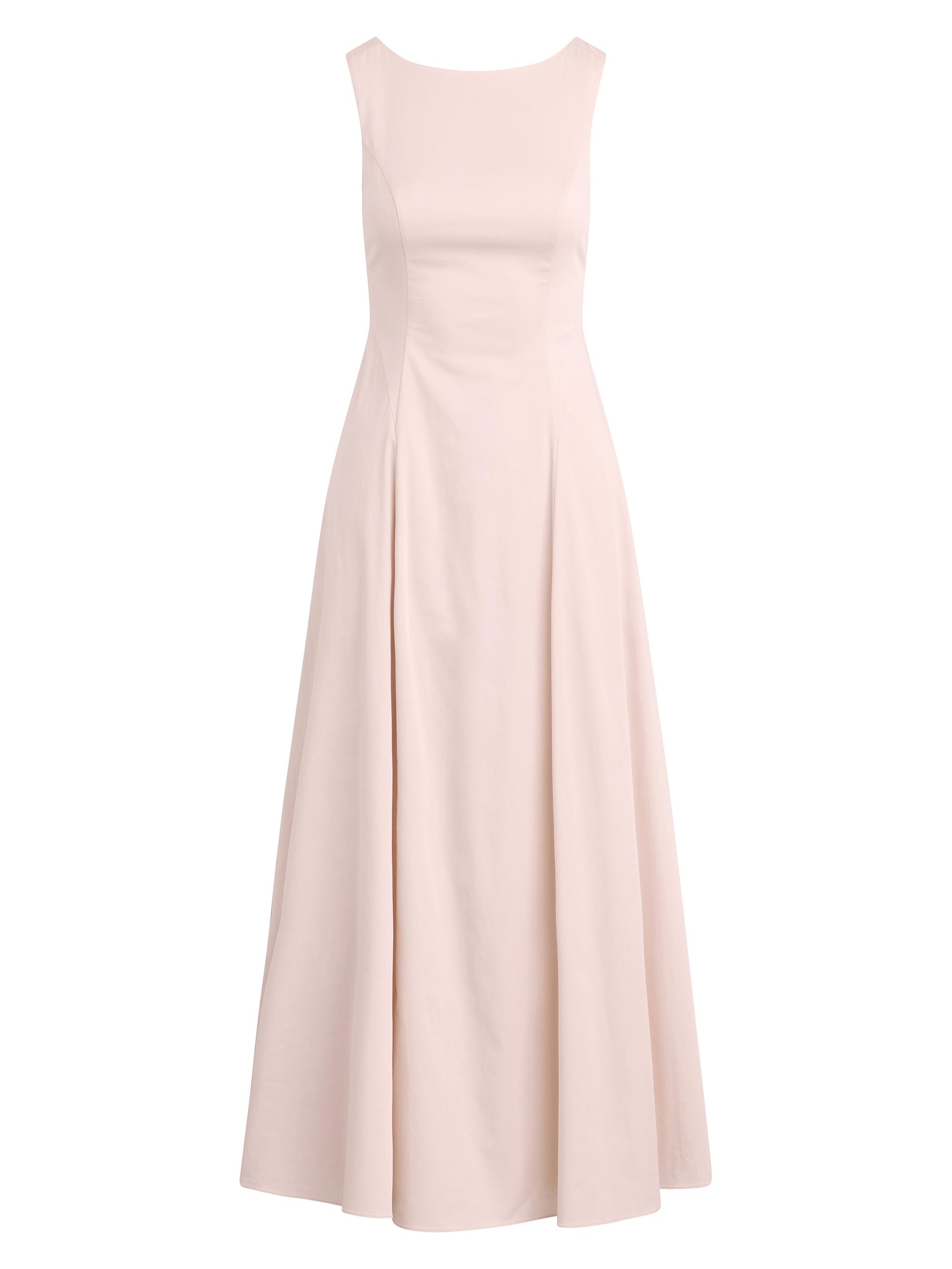 Favorite Daughter Women's Catherine Stretch-Poplin Boatneck Midi-Dress - Pale Pink