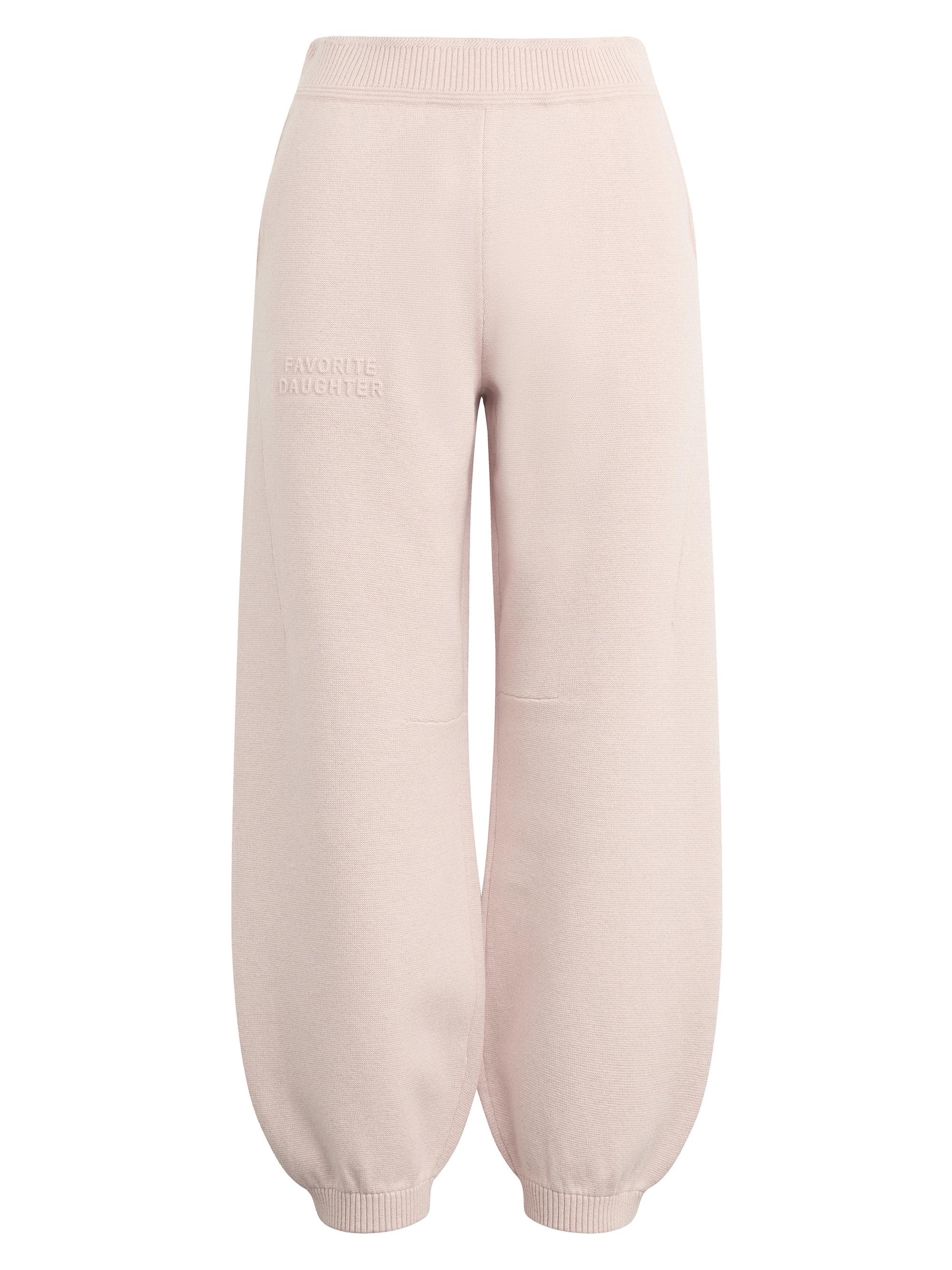 Favorite Daughter Women's The Fatigue Sisters Cotton-Cashmere Barrel Joggers - Blush Pink