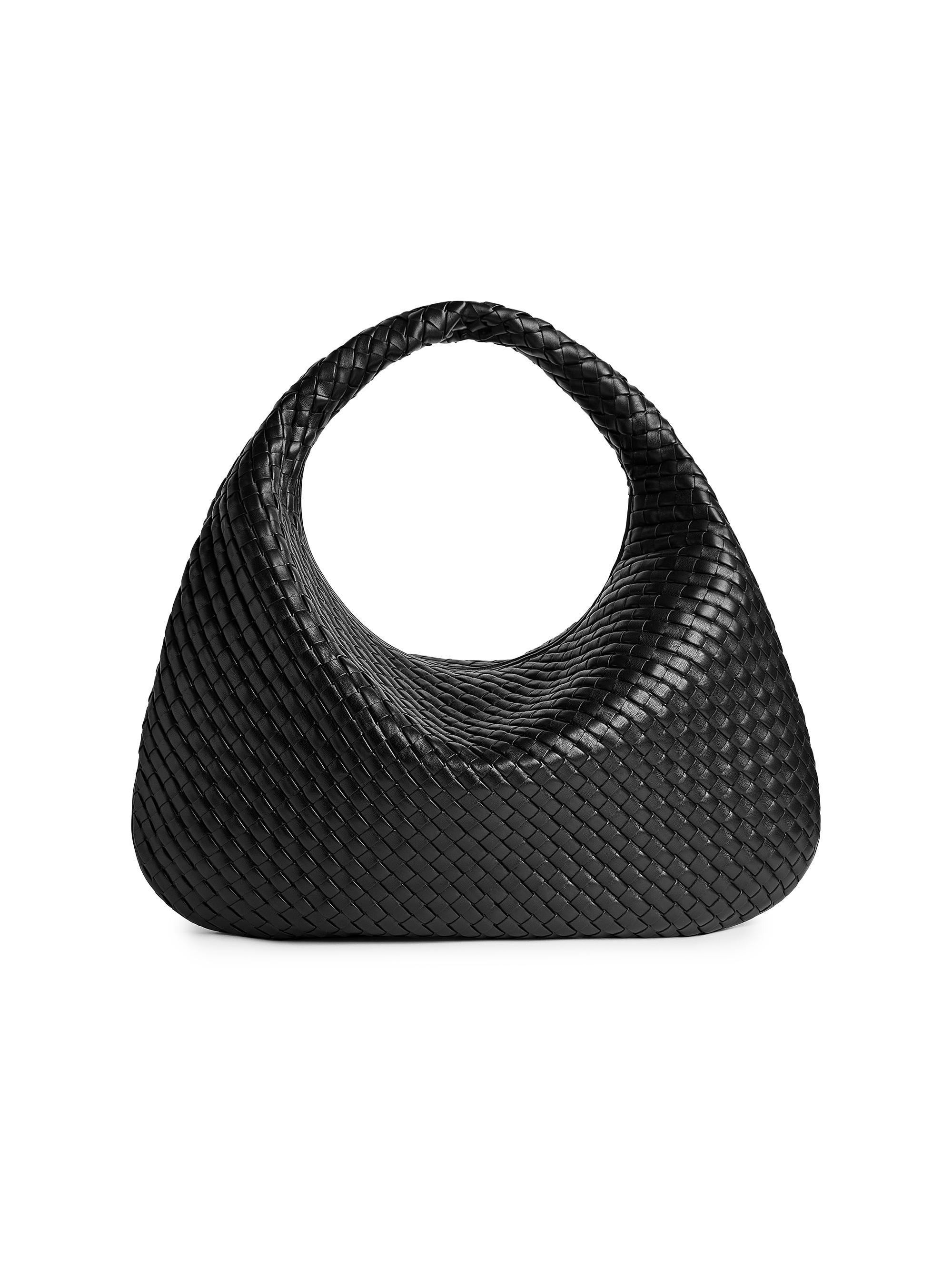 Bottega Veneta Women's Veneta Maxi Intrecciato Leather Hobo Bag - Black Brass