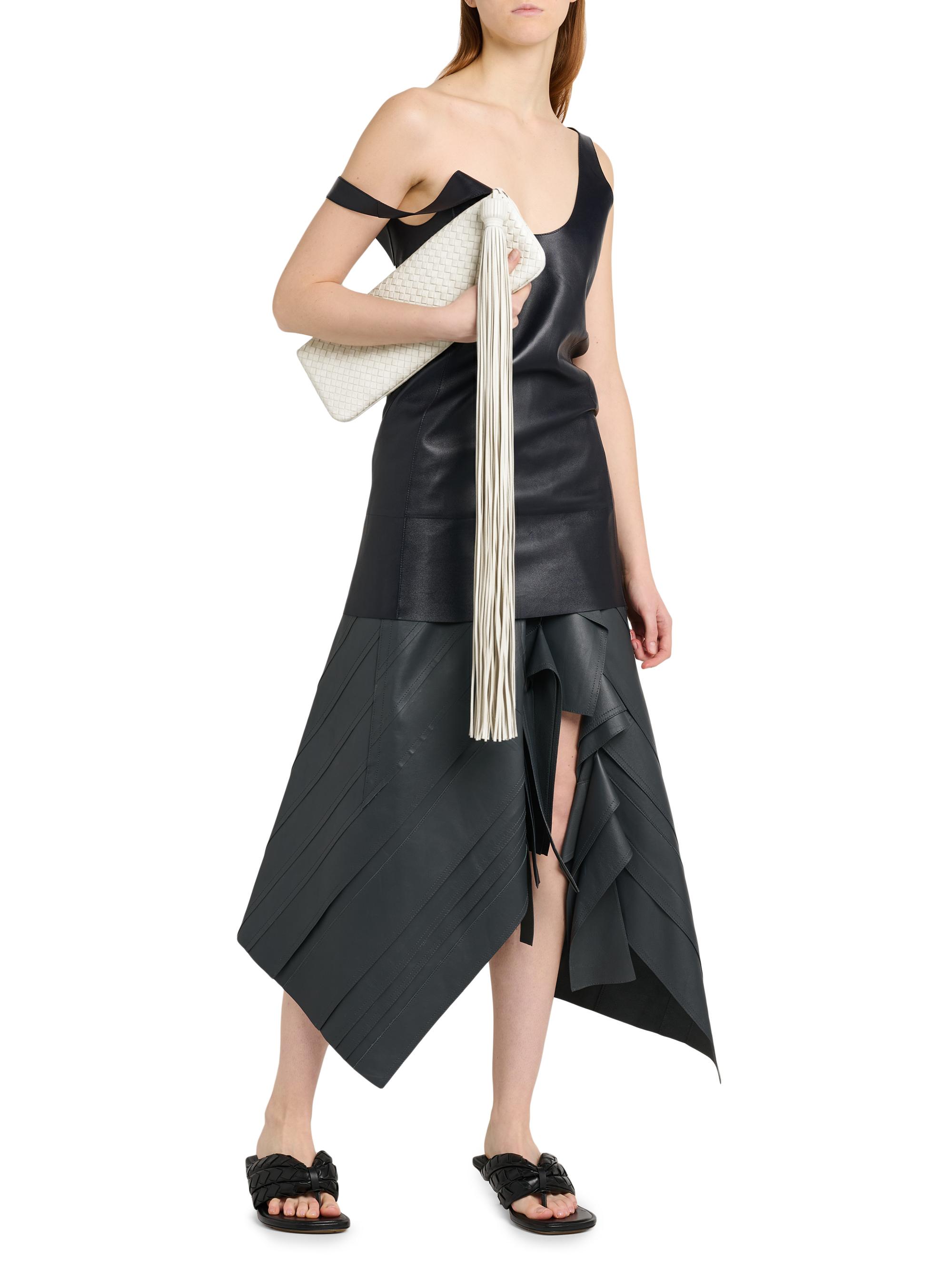 Bottega Veneta Serata Tassel Intrecciato Leather Frame Clutch
