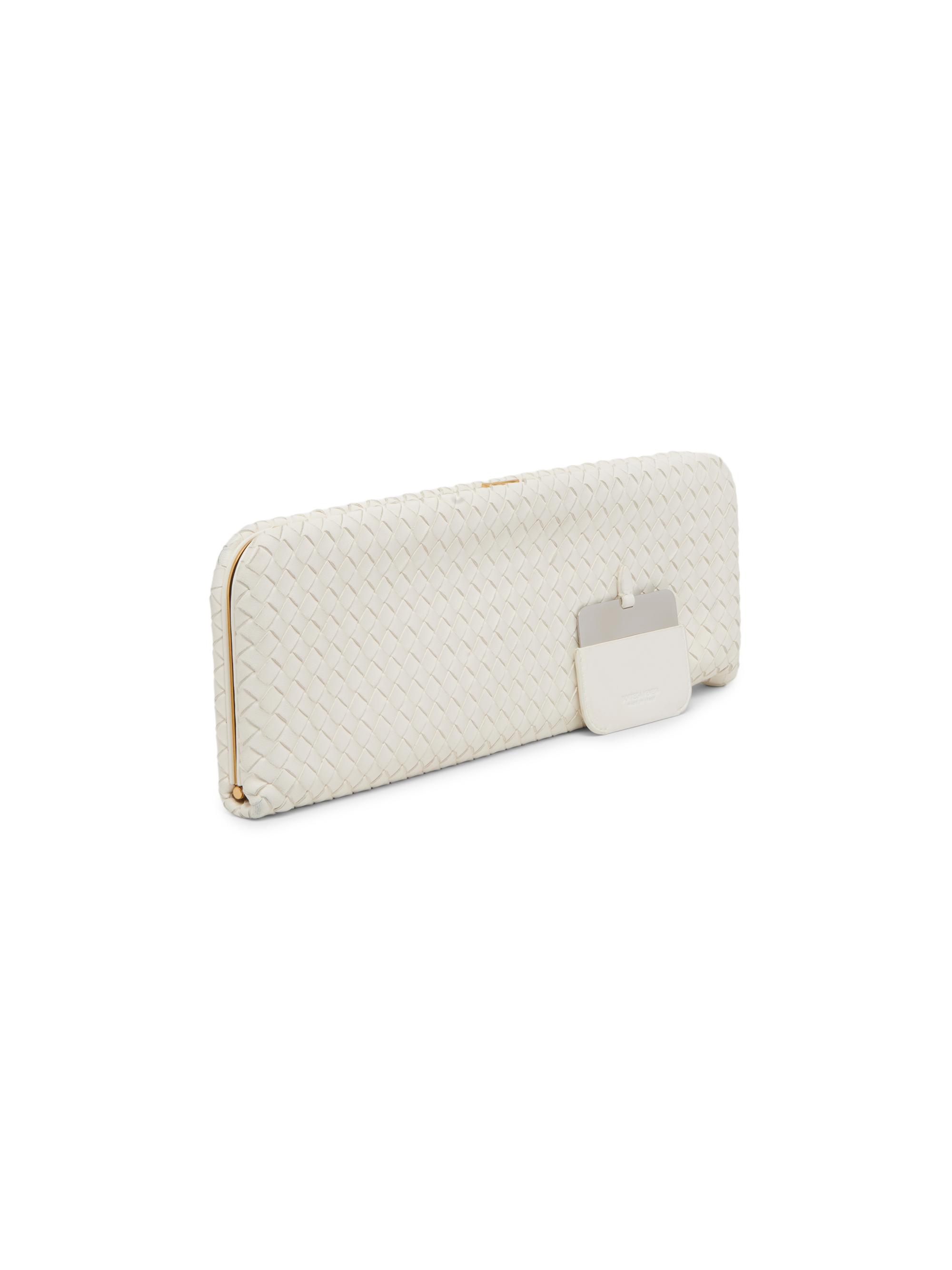 Bottega Veneta Serata Tassel Intrecciato Leather Frame Clutch