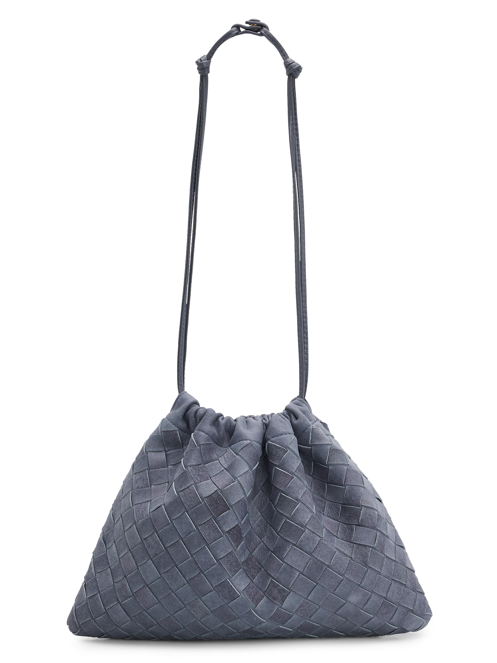 Bottega Veneta Women's Dustbag  Intrecciato Suede Shoulder Bag - Cloudy Indigo