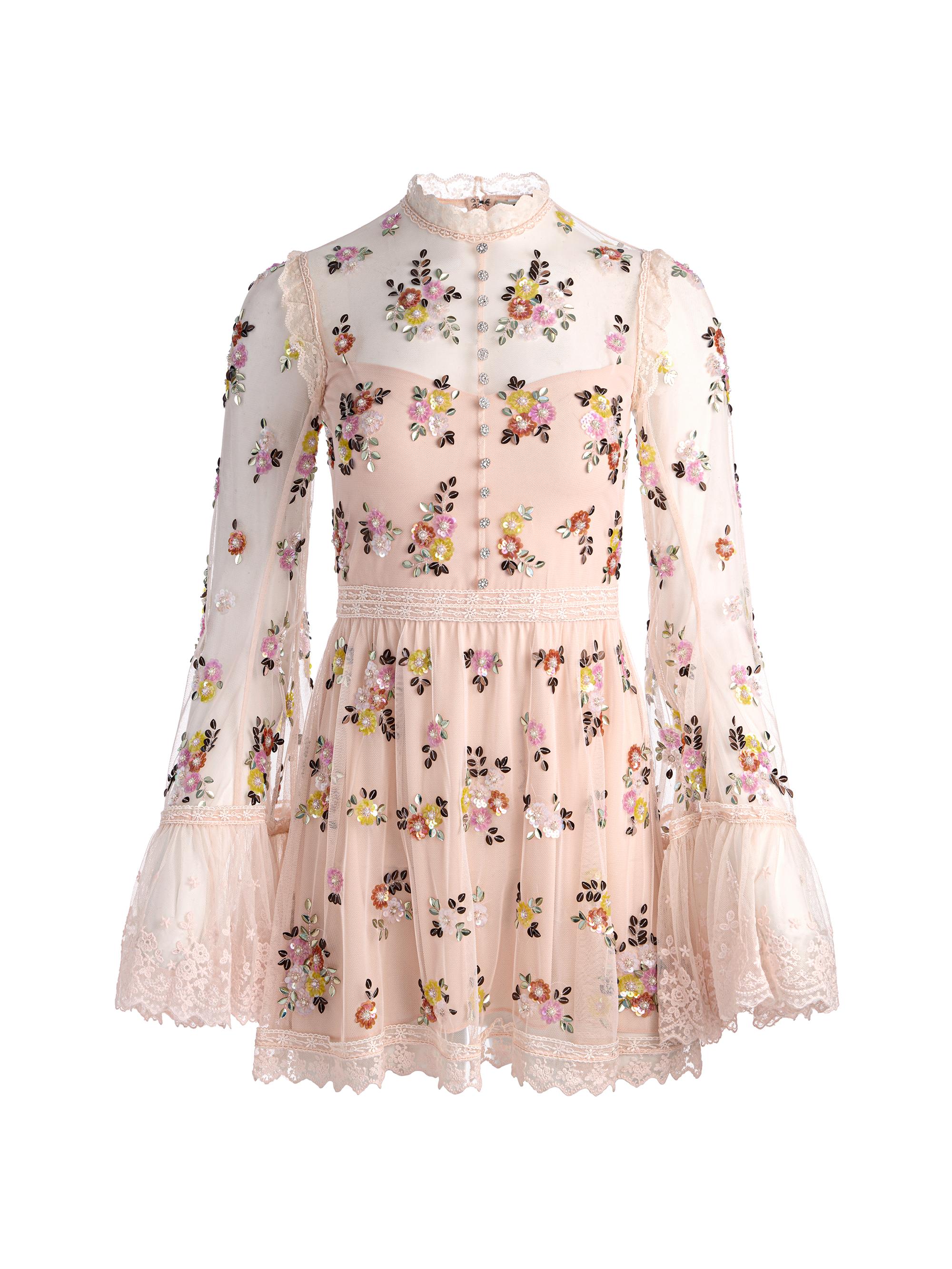 ALICE + OLIVIA Clarine Pleated Minidress | Saks Fifth Avenue