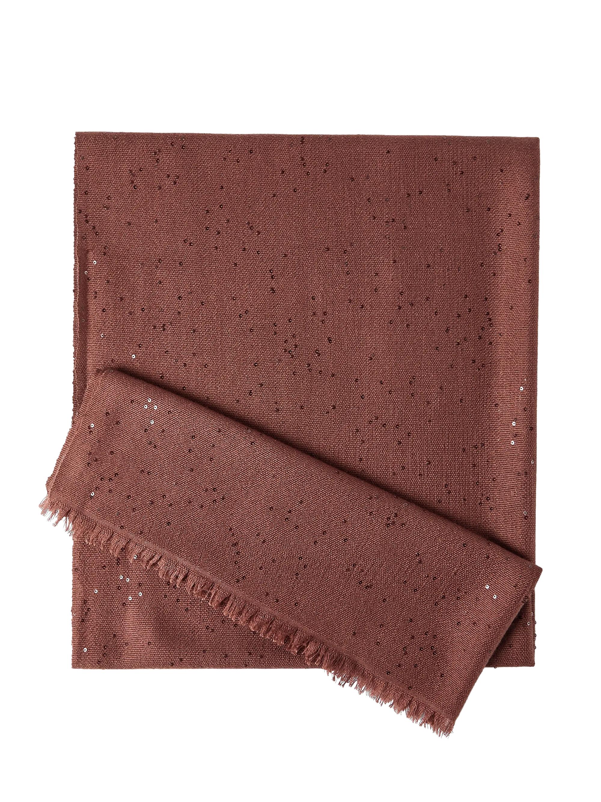 Brunello Cucinelli Women's Cashmere and Silk Diamond Yarn Scarf - Bordeaux | Thumbnail 5