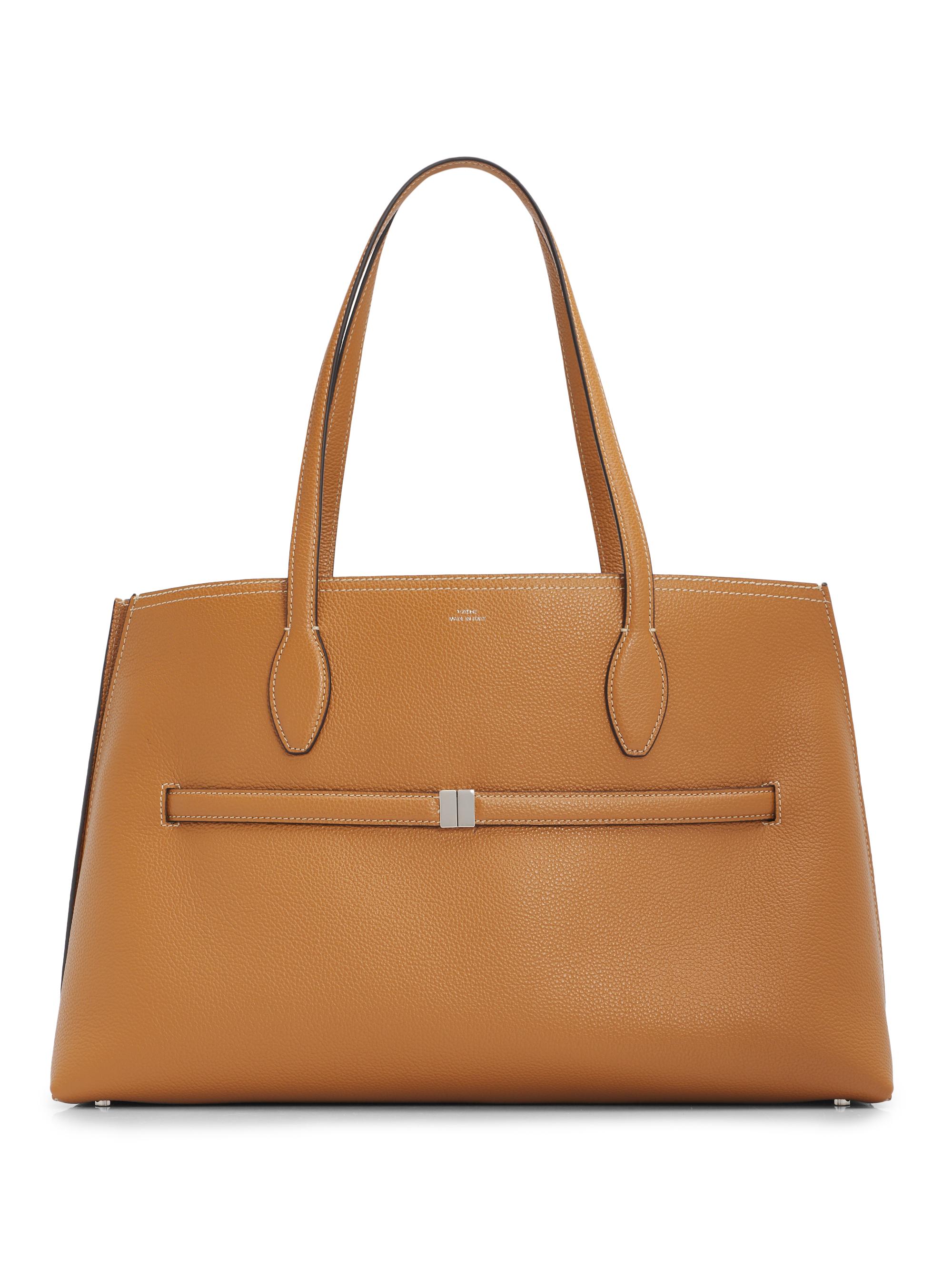 Toteme Women's Lounge Grain Leather Tote Bag - Tan