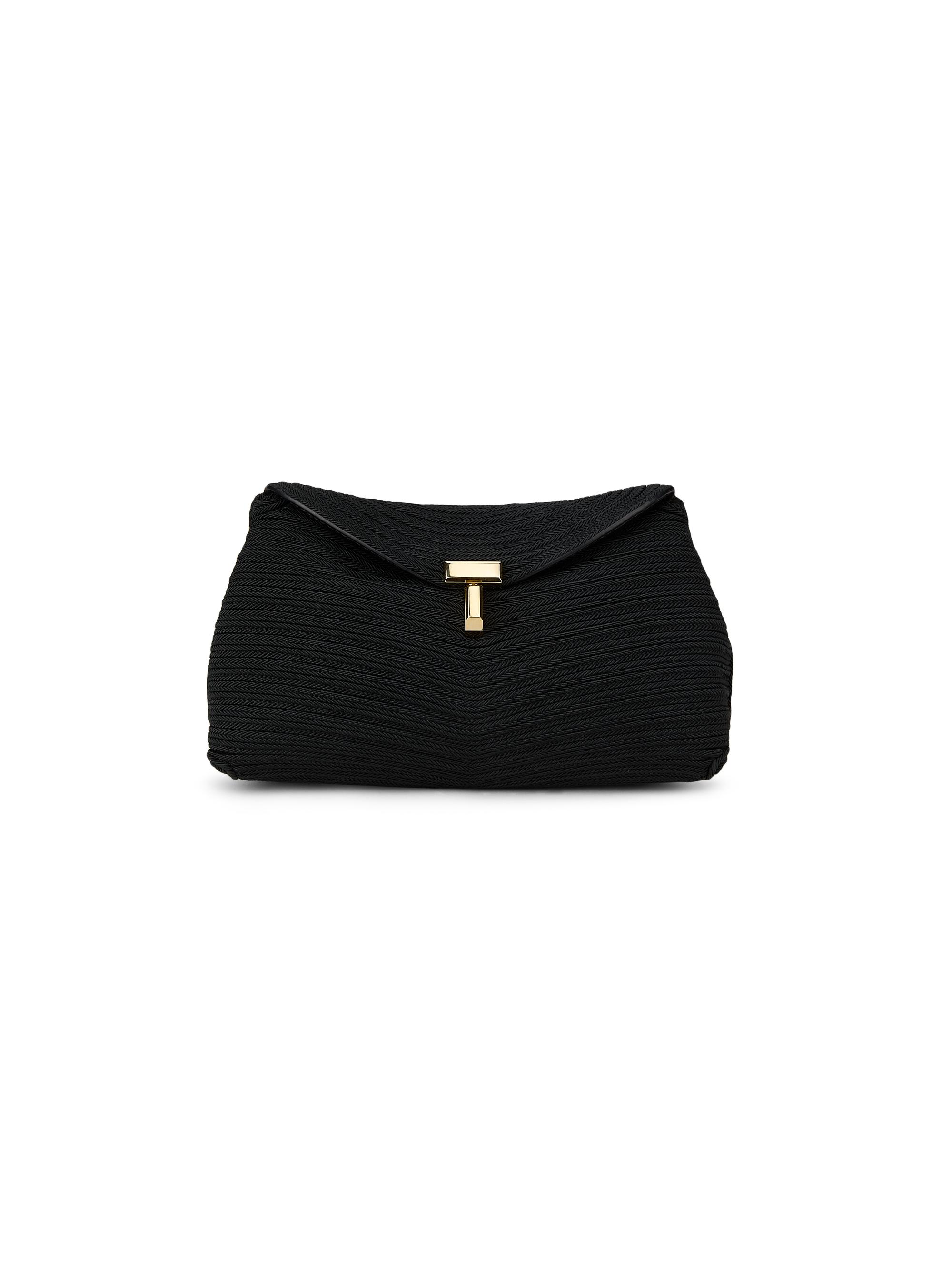 Toteme Women's T-Lock Mini Rope Clutch - Black