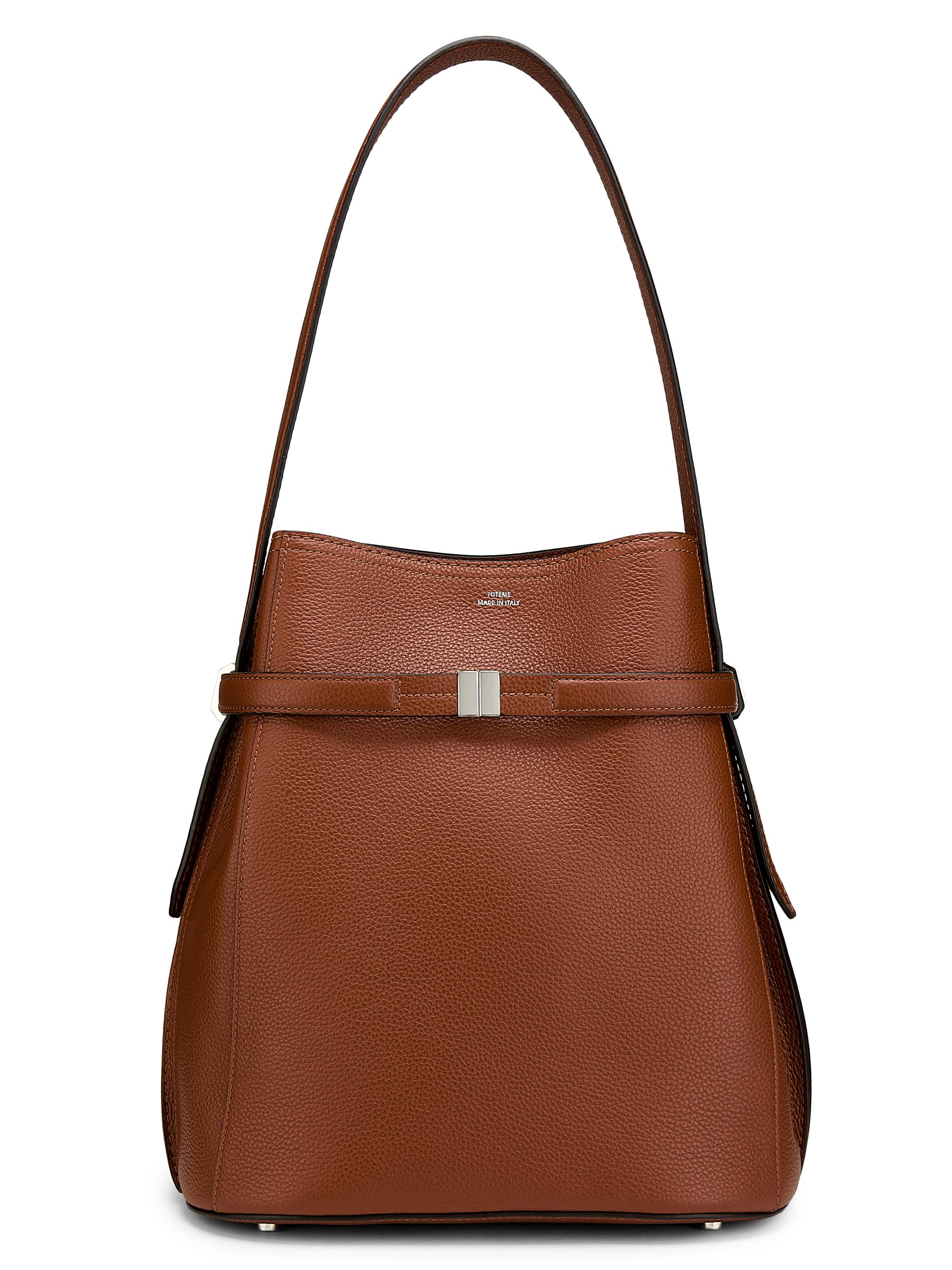 Toteme Women's Belted Grained-Leather Bucket Bag - Sienna