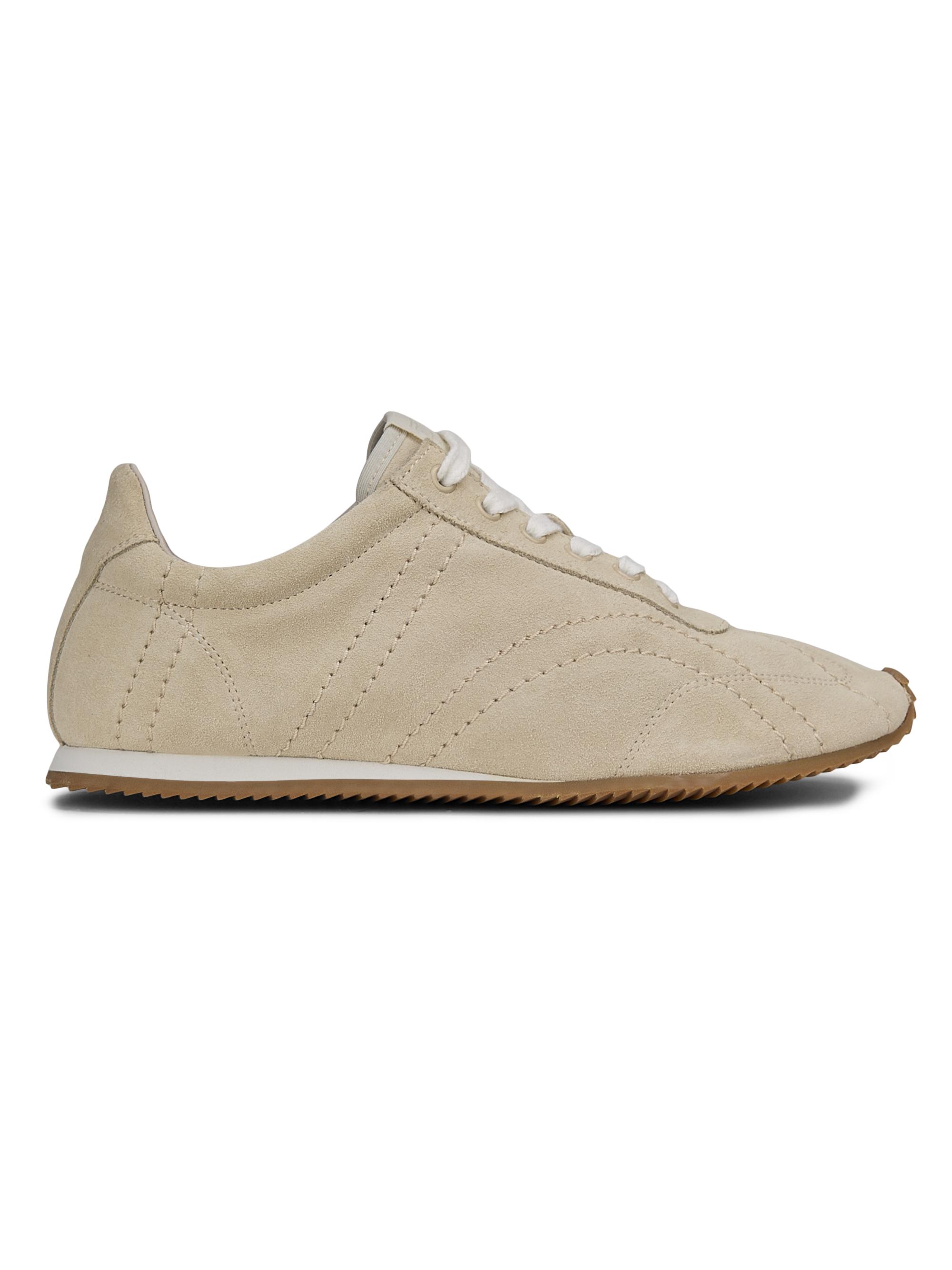 Toteme Women's Flex Low-Top Suede Sneakers - Stone