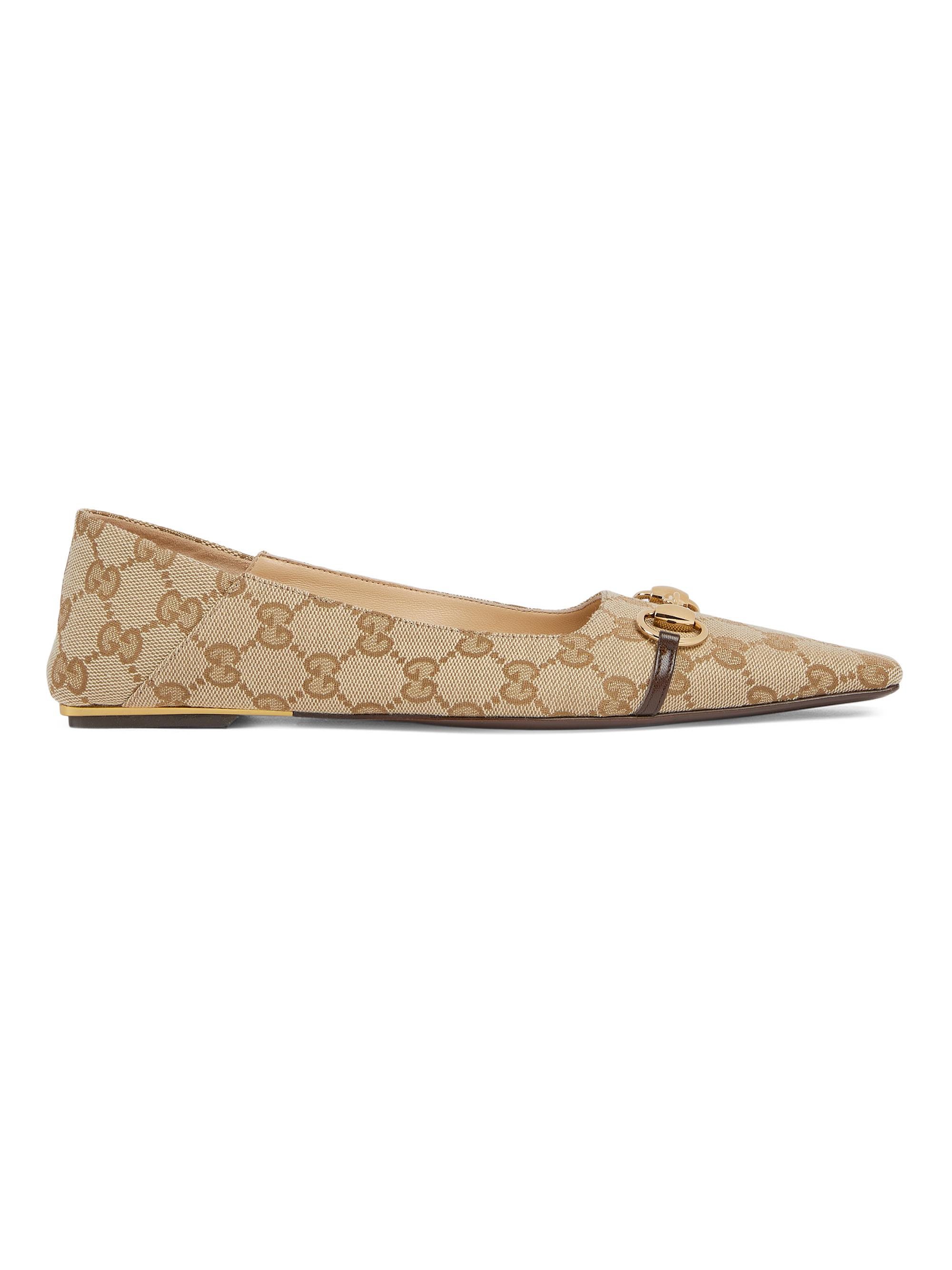 Gucci Women's Vittoria Horsebit Ballet Flats - Vintage Dark Brown