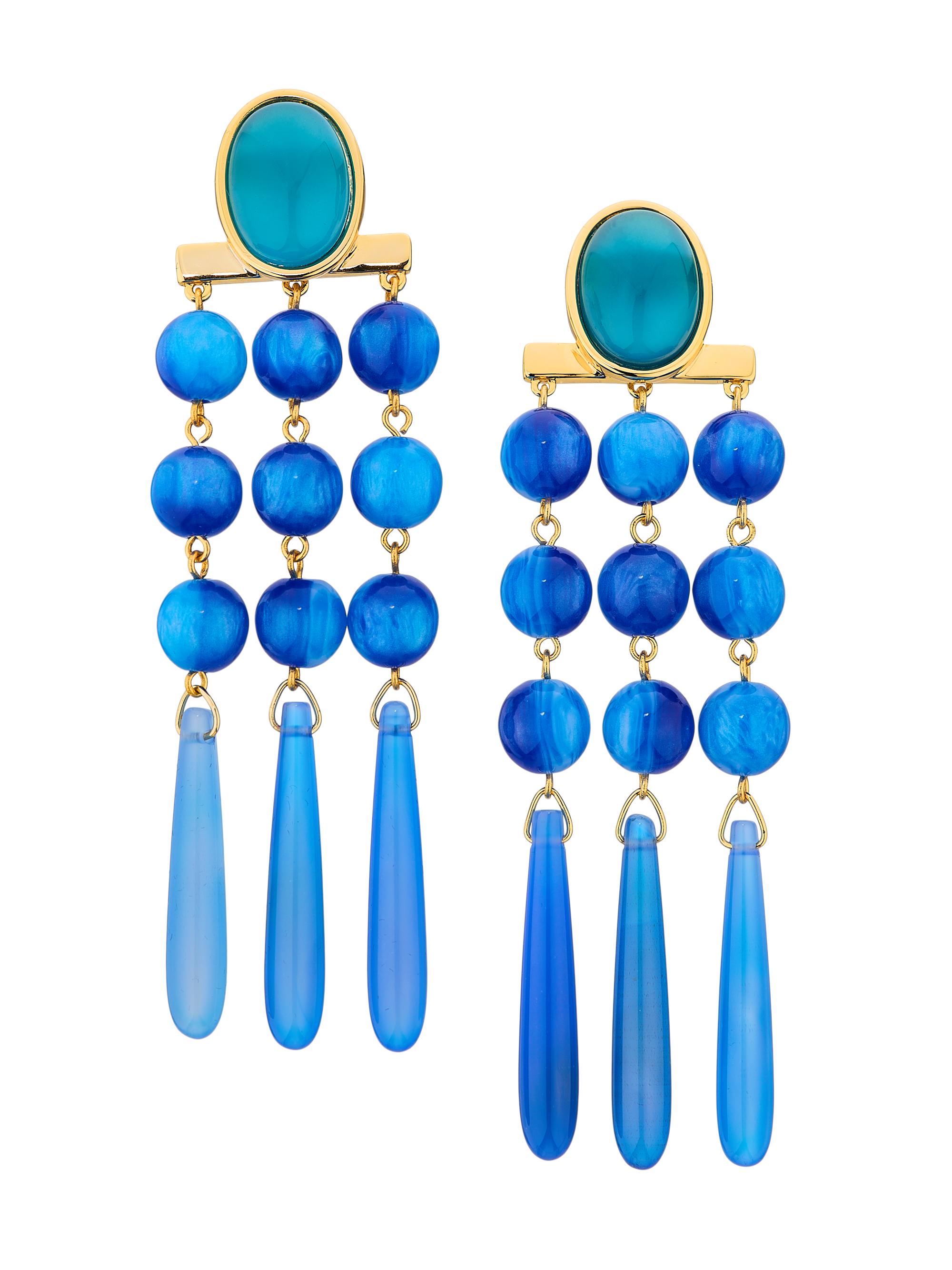 Ramy Brook Women's Elisa Goldtone, Resin & Agate Chandelier Earrings - White