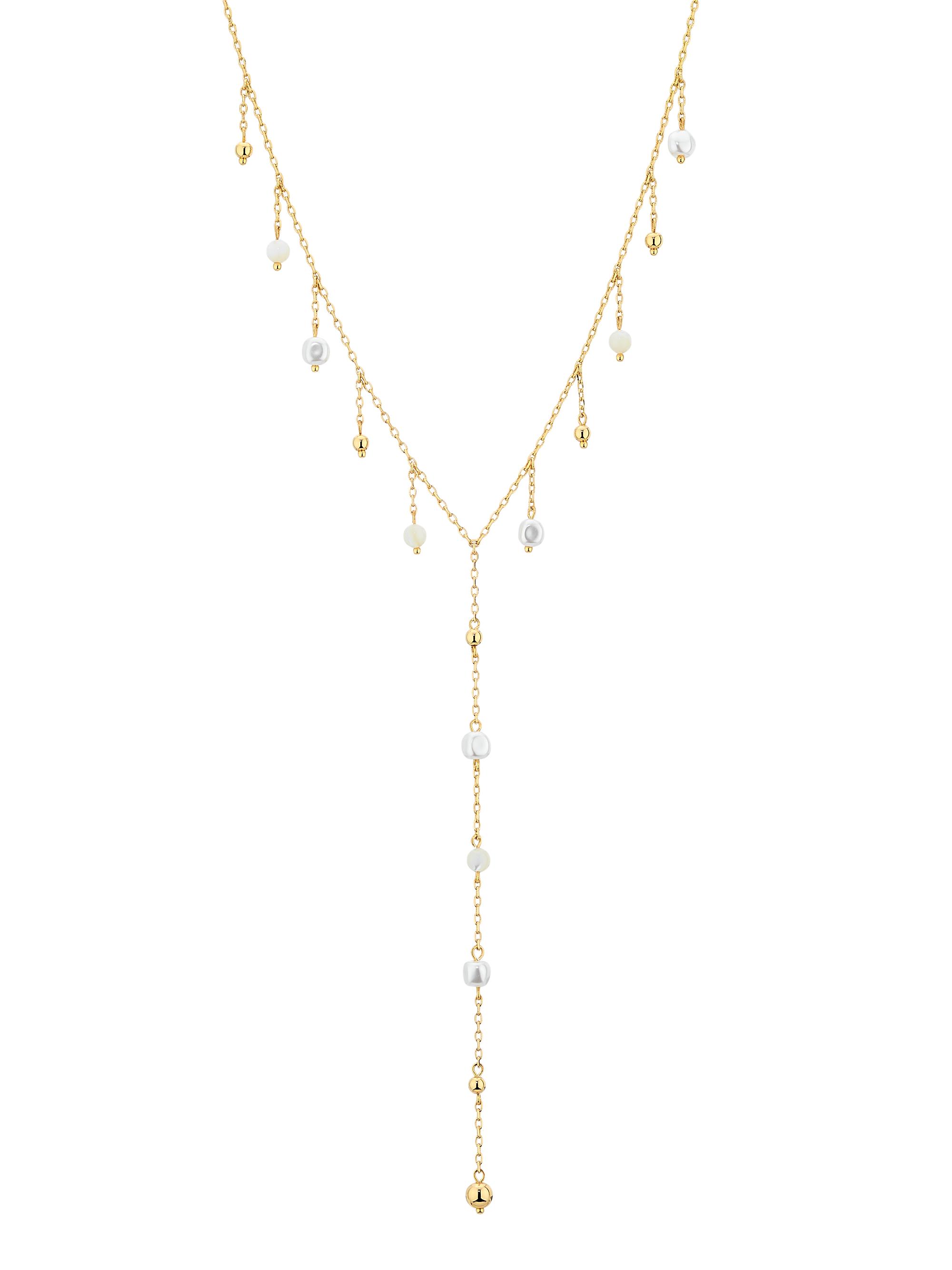 Ramy Brook Women's Irisa Goldtone, Mother-Of-Pearl & Glass Beaded Lariat Necklace - Gold