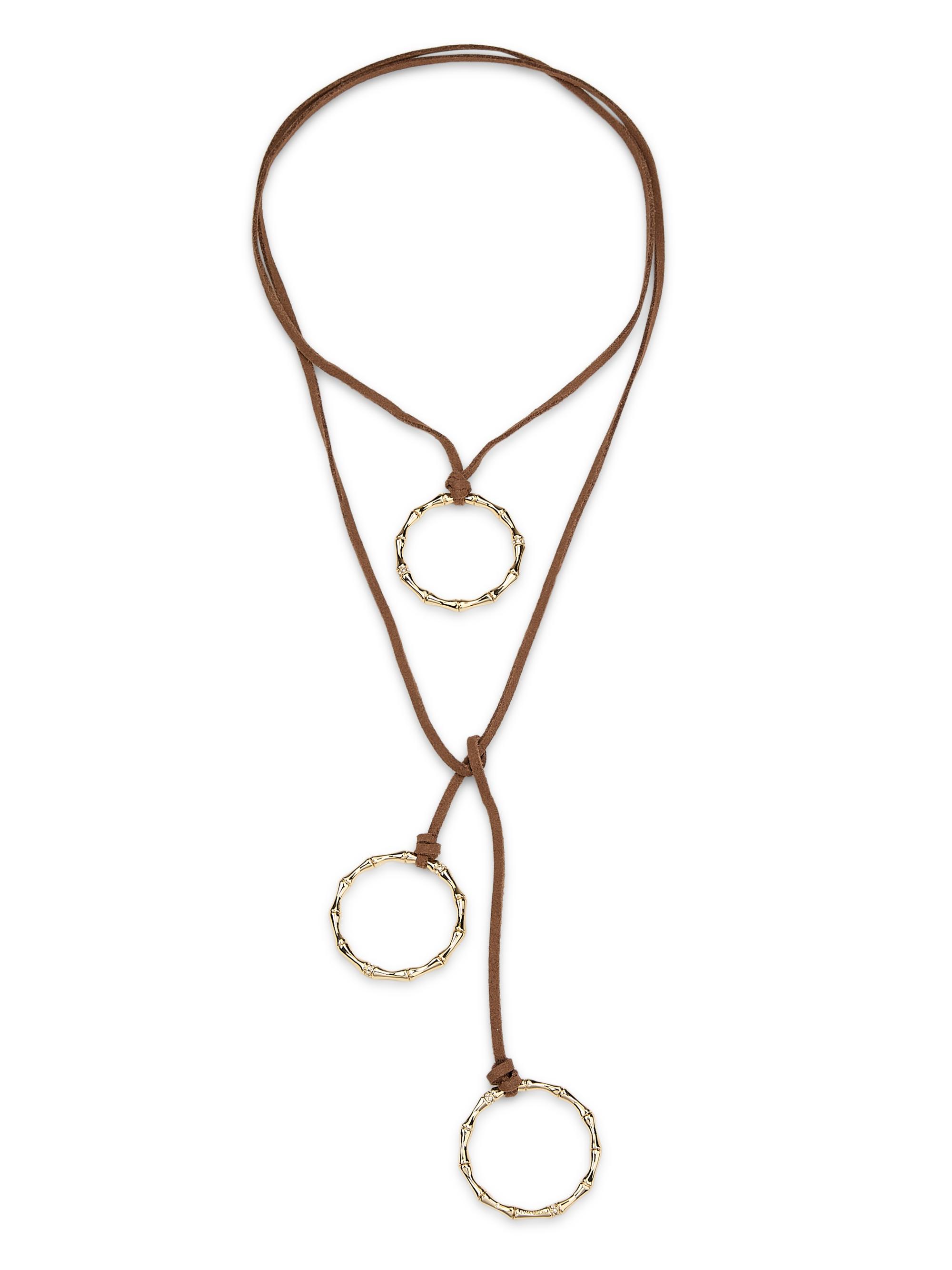 Ramy Brook Women's Chiara Goldtone, Suede & Glass Crystal Wrap Necklace - Gold