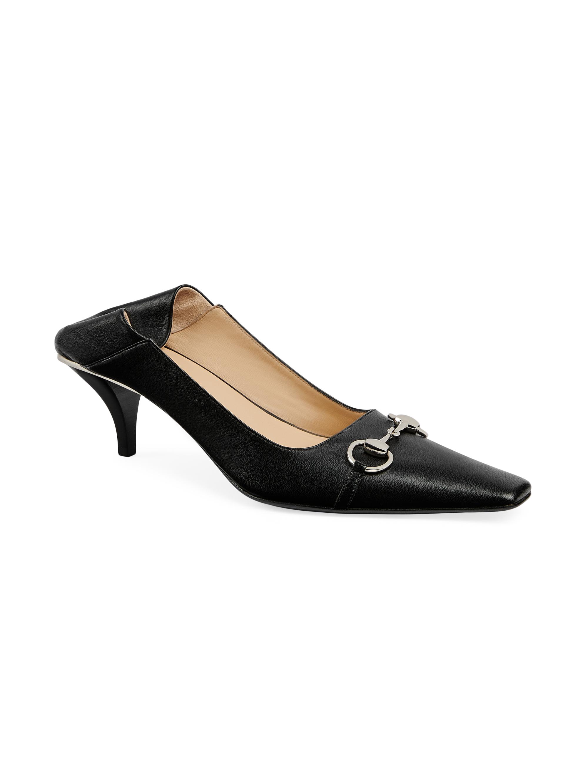 Gucci La Famiglia Neo 55MM Horsebit Leather Pumps | Saks Fifth Avenue