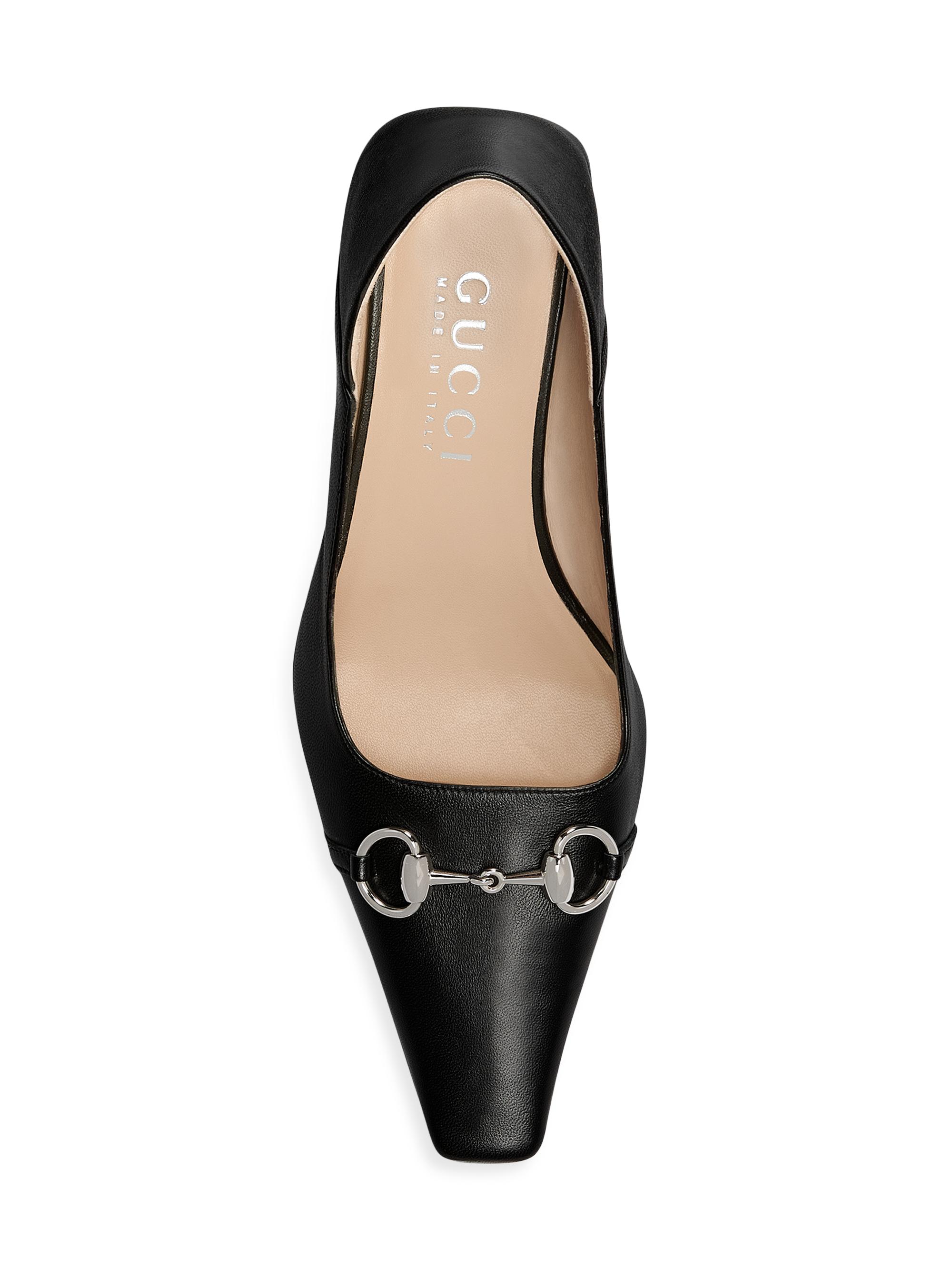 Gucci La Famiglia Neo 55MM Horsebit Leather Pumps | Saks Fifth Avenue