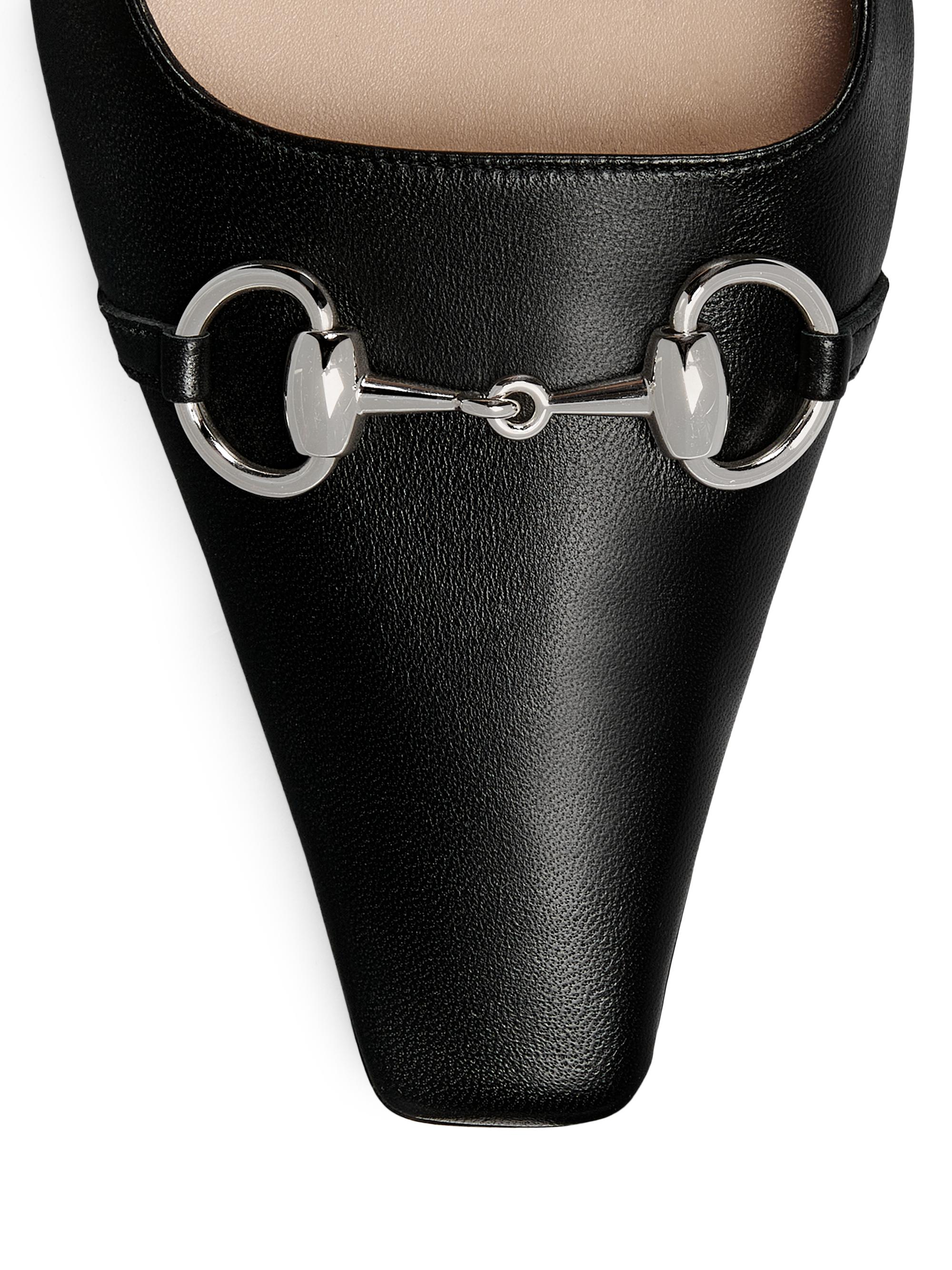 Gucci La Famiglia Neo 55MM Horsebit Leather Pumps | Saks Fifth Avenue