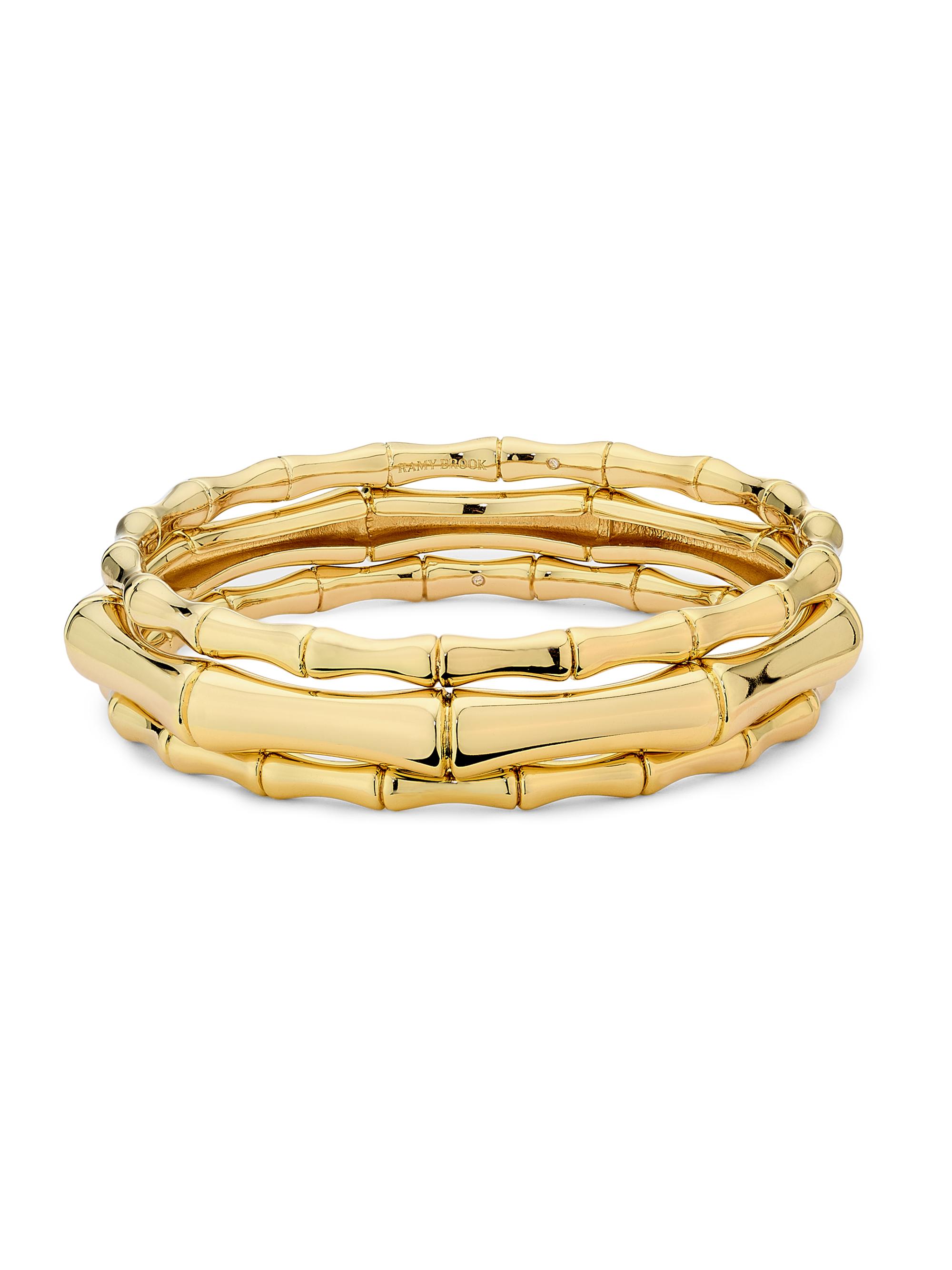 Ramy Brook Women's Chiara 3-Piece Goldtone Bamboo Bangle Set - Gold