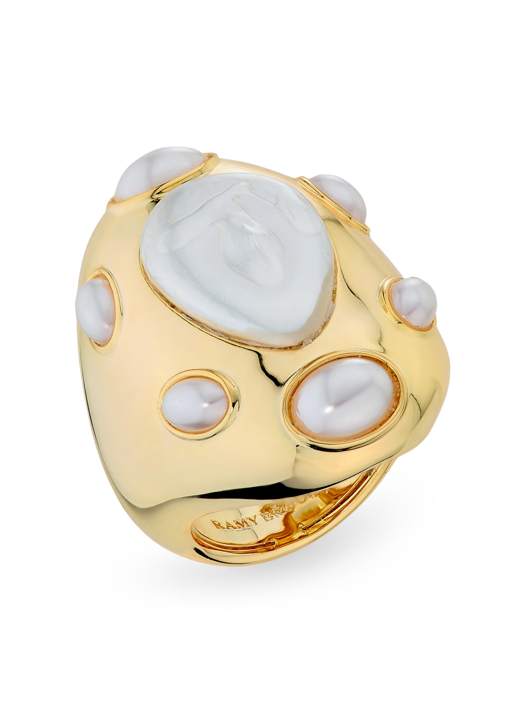 Ramy Brook Women's Elissa Goldtone & Imitation Pearl Ring - Gold