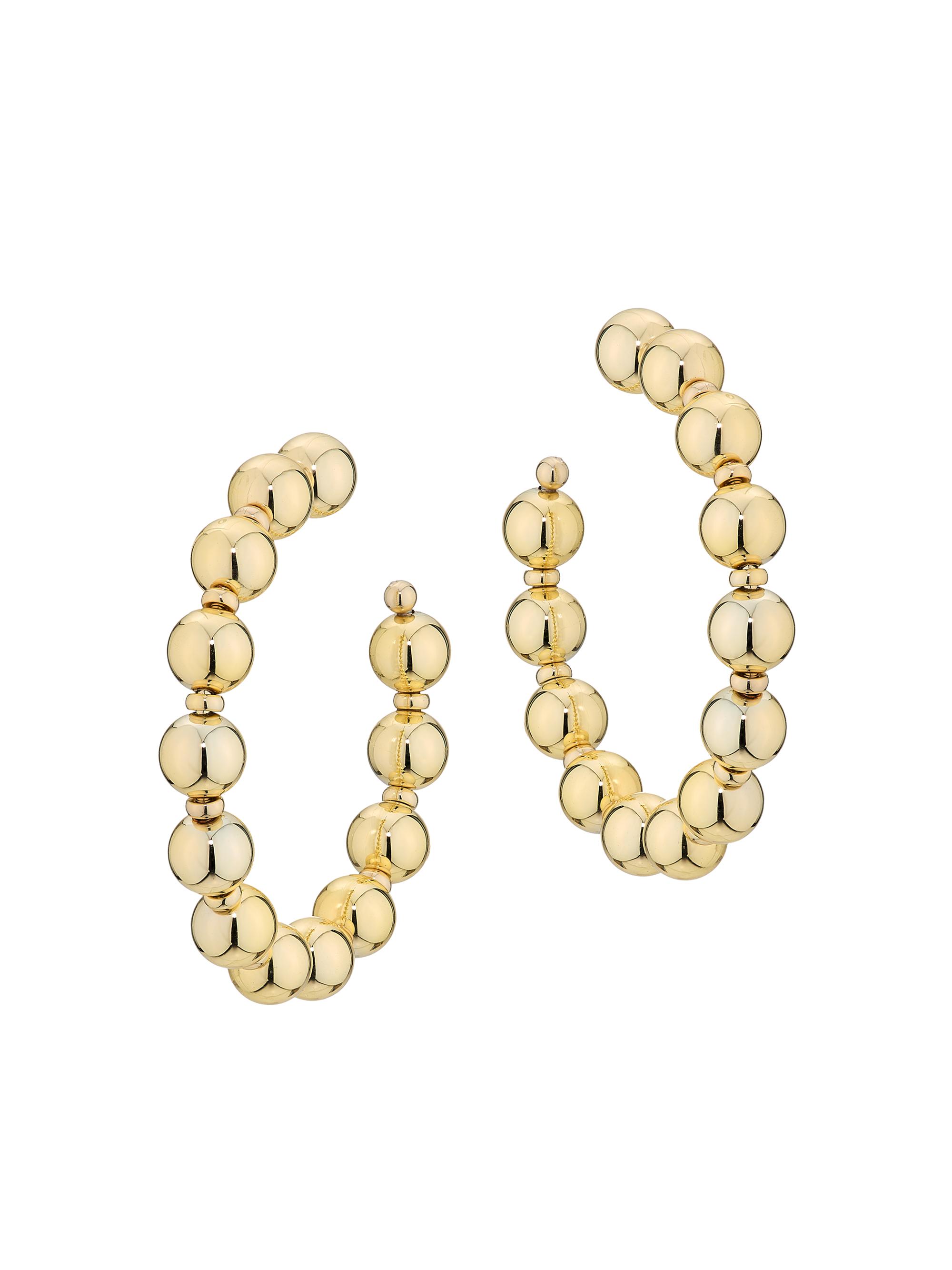 Ramy Brook Women's Paola Beaded Hoop Earrings - Gold