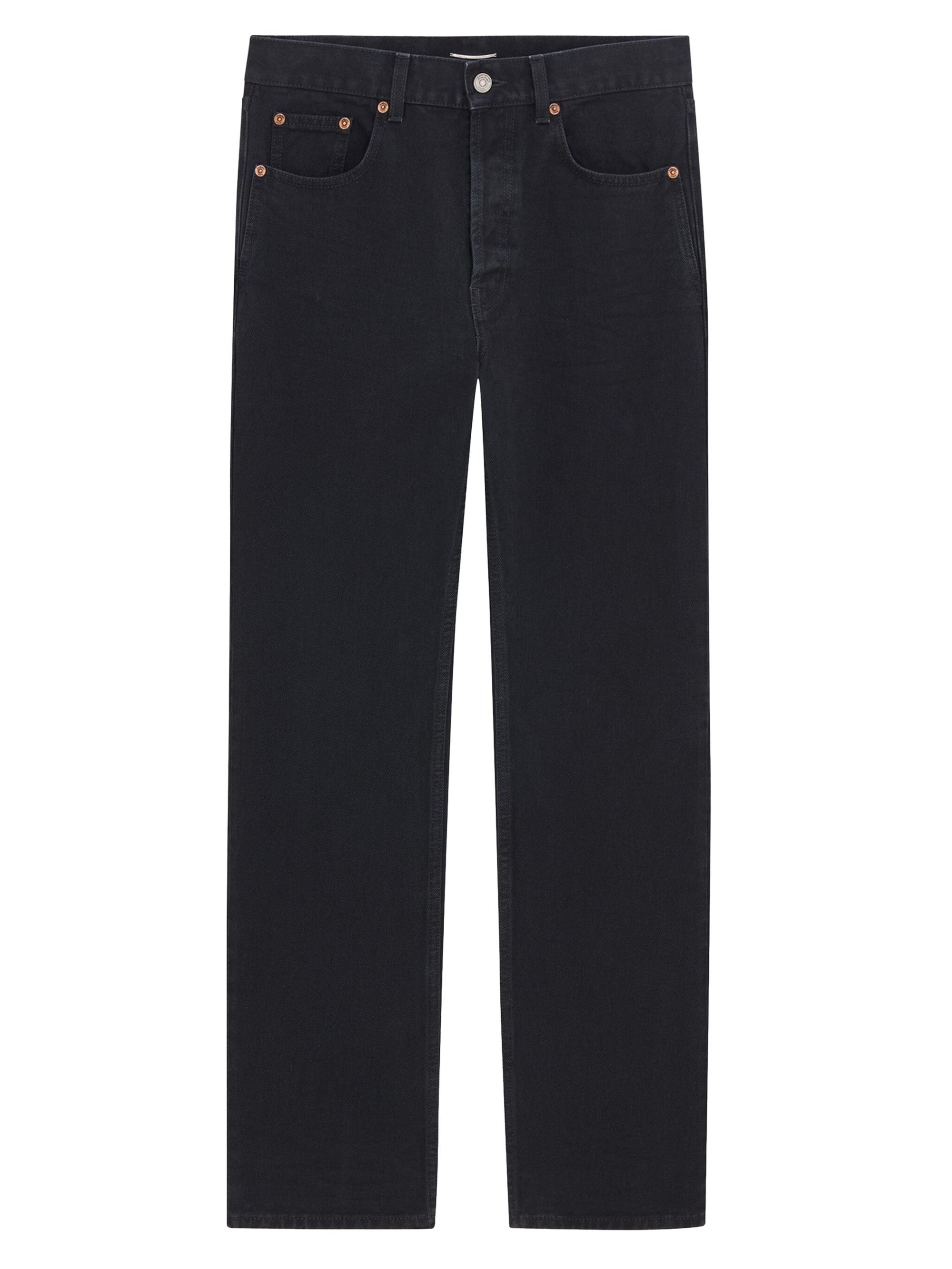 Saint Laurent Men's Loose-Fit Jeans in South Denim - Old Black
