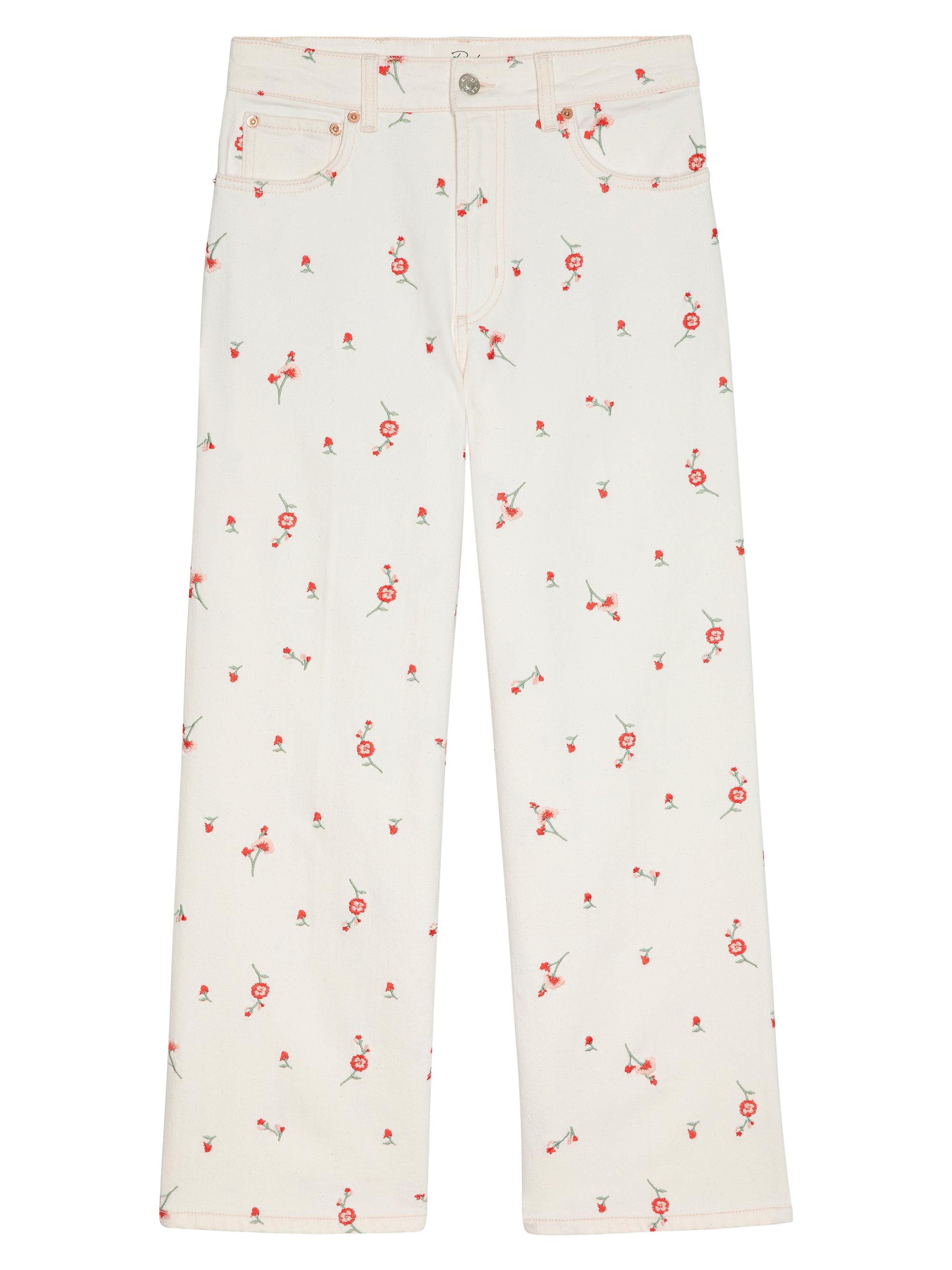 Rails Women's Getty Floral High-Rise Crop Jeans - Ecru Romantic Floral